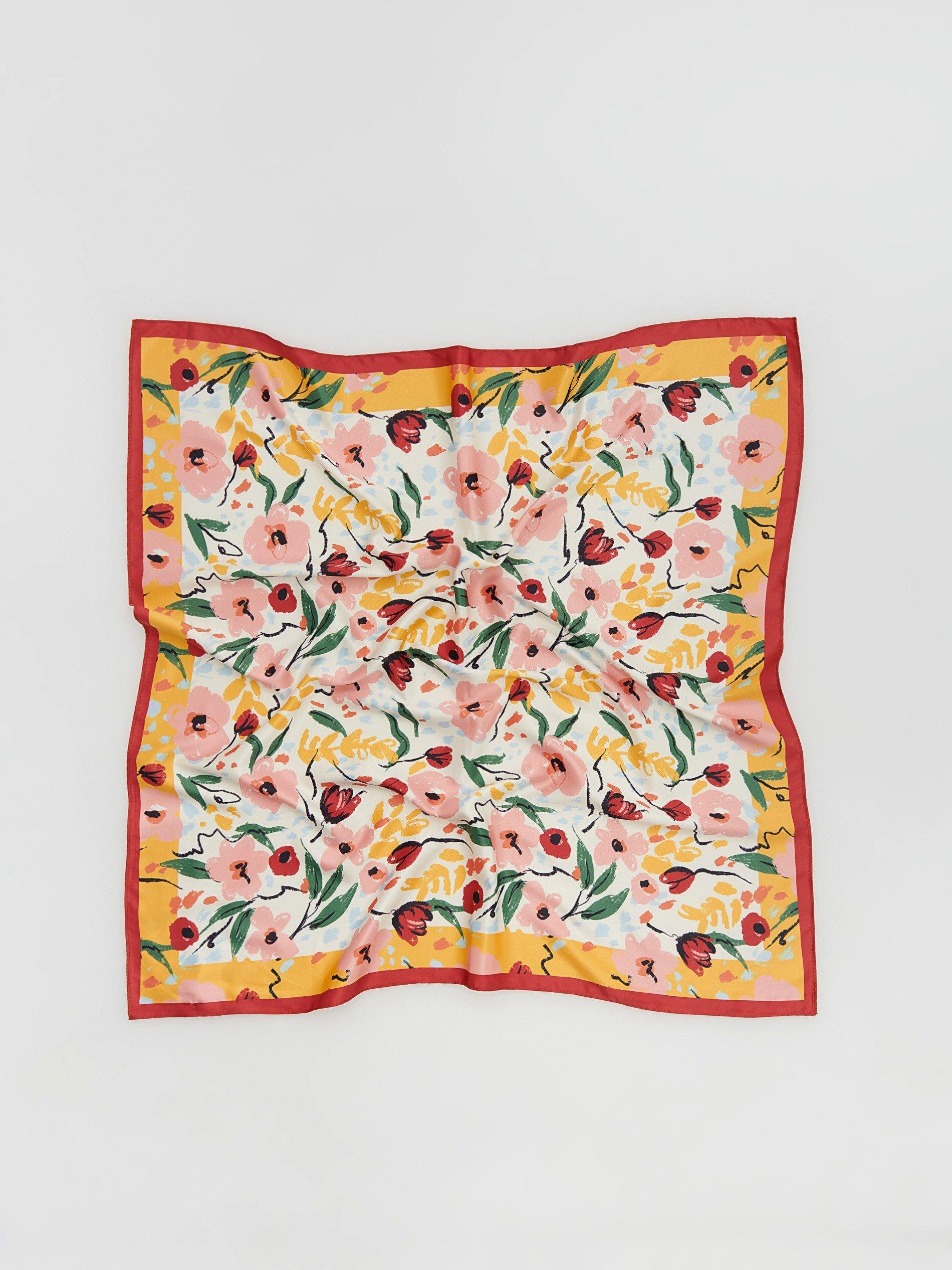 Multicolor Patterned Scarf With Recycled Material, Women, , large image number 1