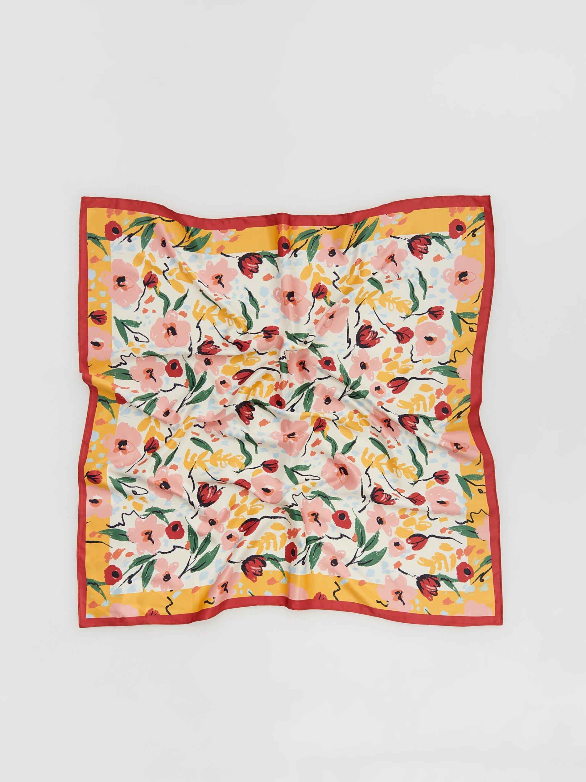 Multicolor Patterned Scarf With Recycled Material, Women, , large image number 3