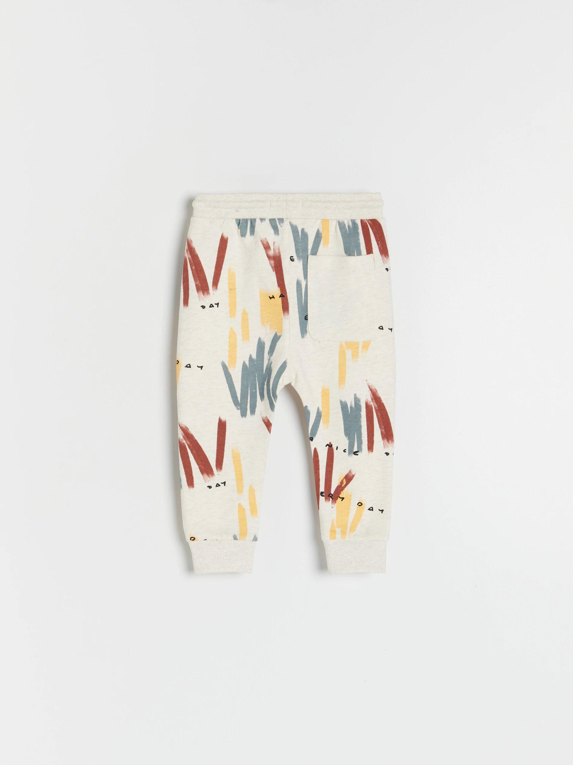 Nude Printed Joggers, Kids Boy, , large image number 1