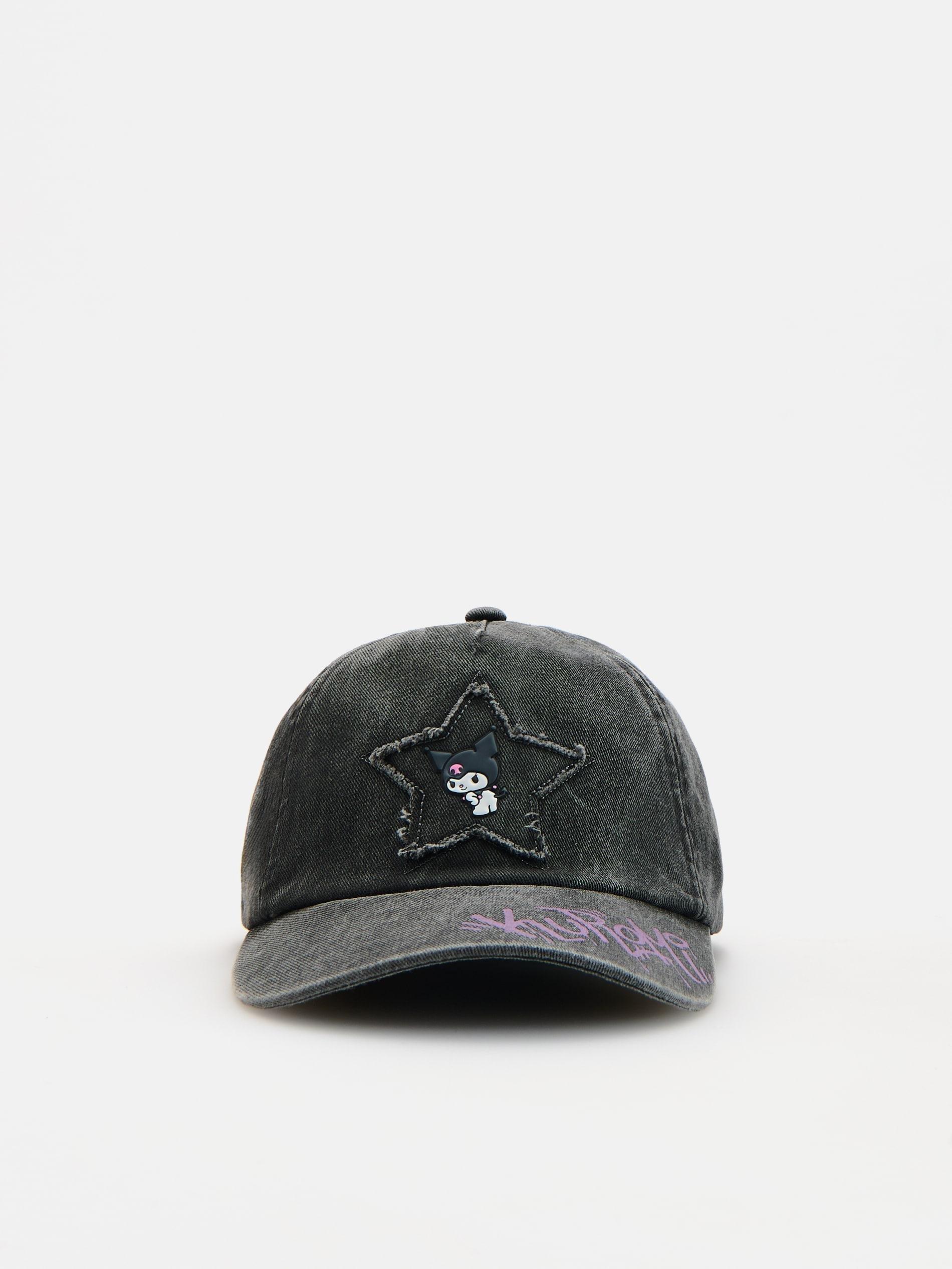 GIRLS` PEAKED C AP BLACK, Black, medium