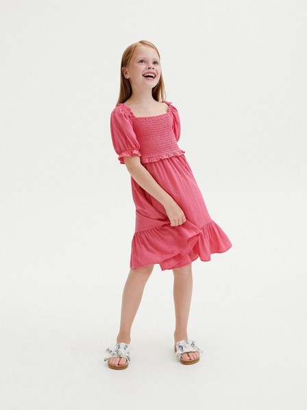 Reserved - Pink Viscose Rich Dress, Kids Girls