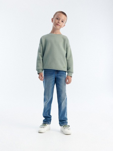 Reserved - Blue Slim Jeans With Wash Effect, Kids Boys