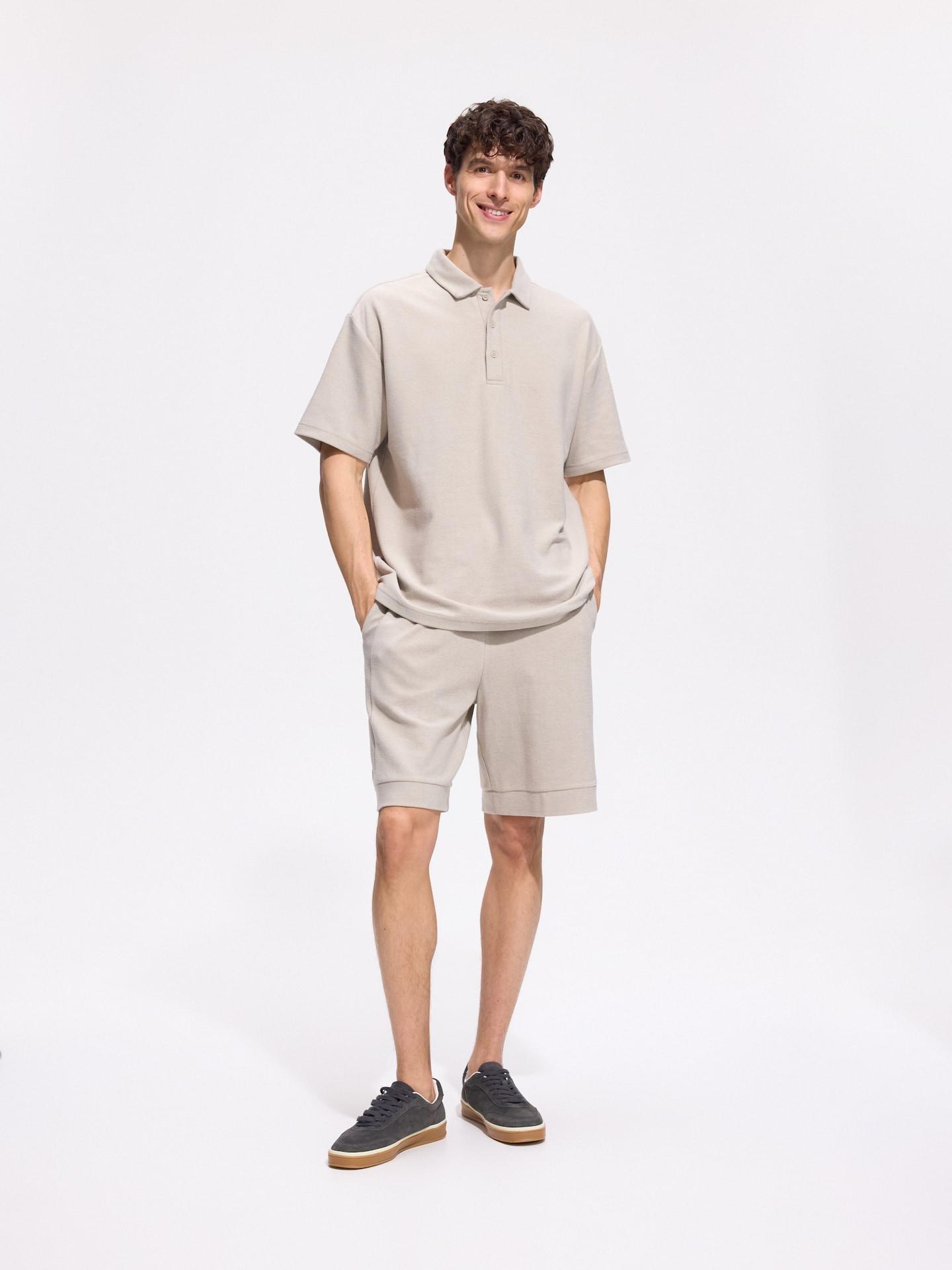 Grey Regular Shorts, Light grey, medium