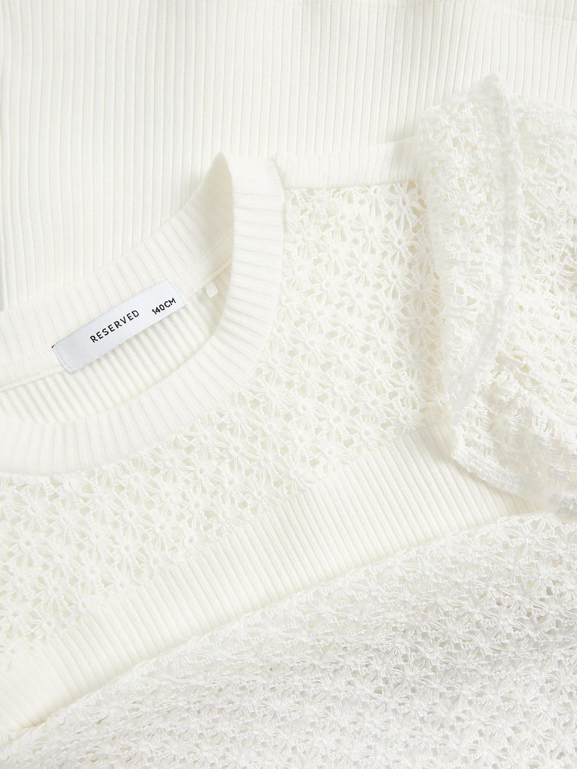 CREAM Ruffle hem blouse, Ivory, medium