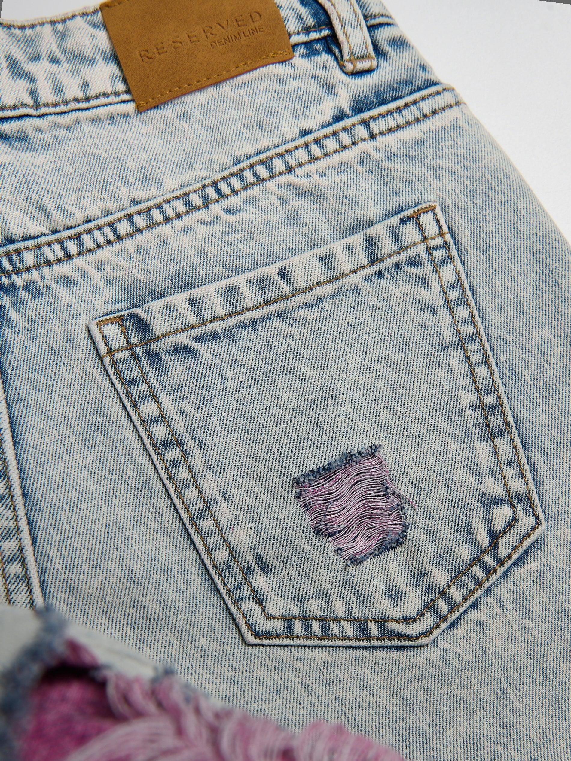 Blue Distressed Jeans, Blue, large image number 3