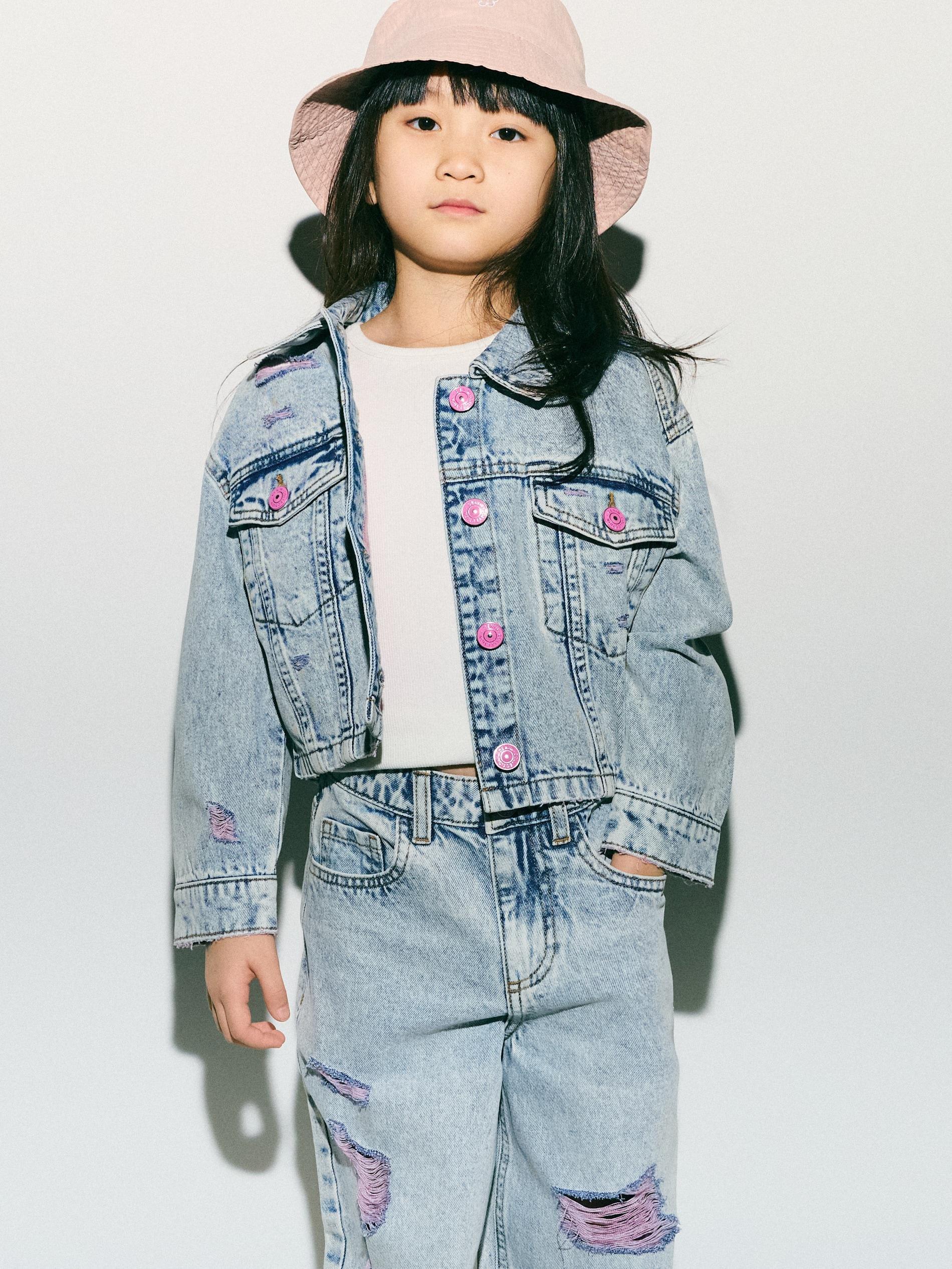 Blue Distressed Jeans, Blue, large image number 4