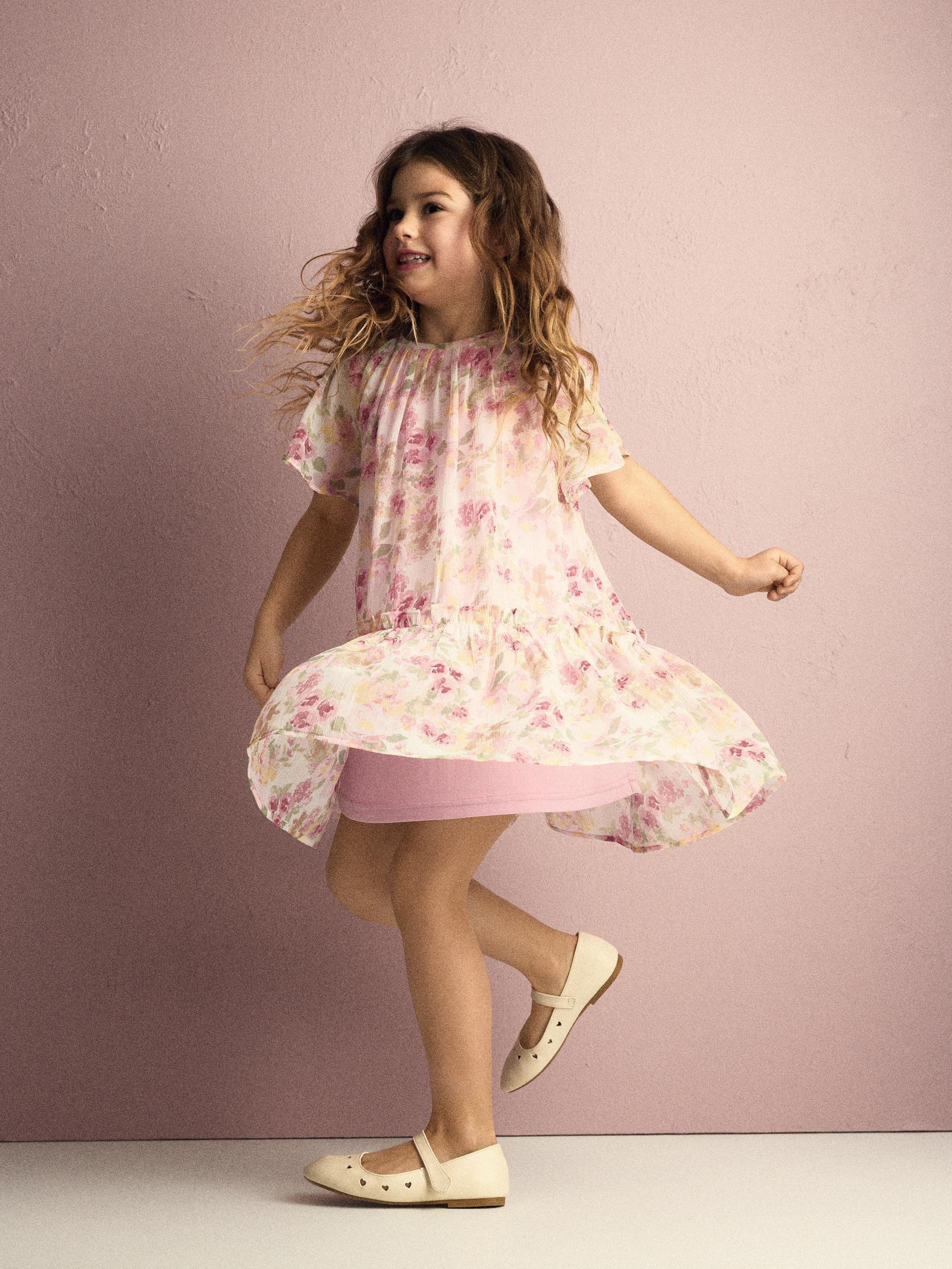 Pink Floral Dress, 7401_03P, large image number 1