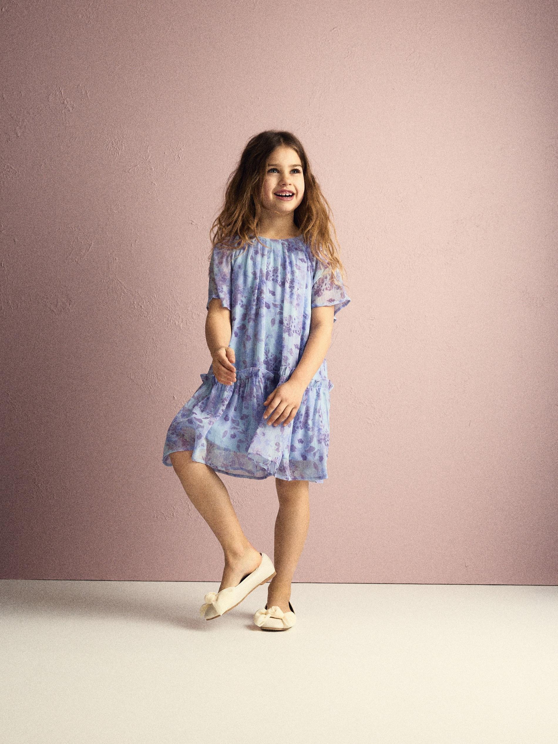Blue Floral Dress, Blue, large image number 5