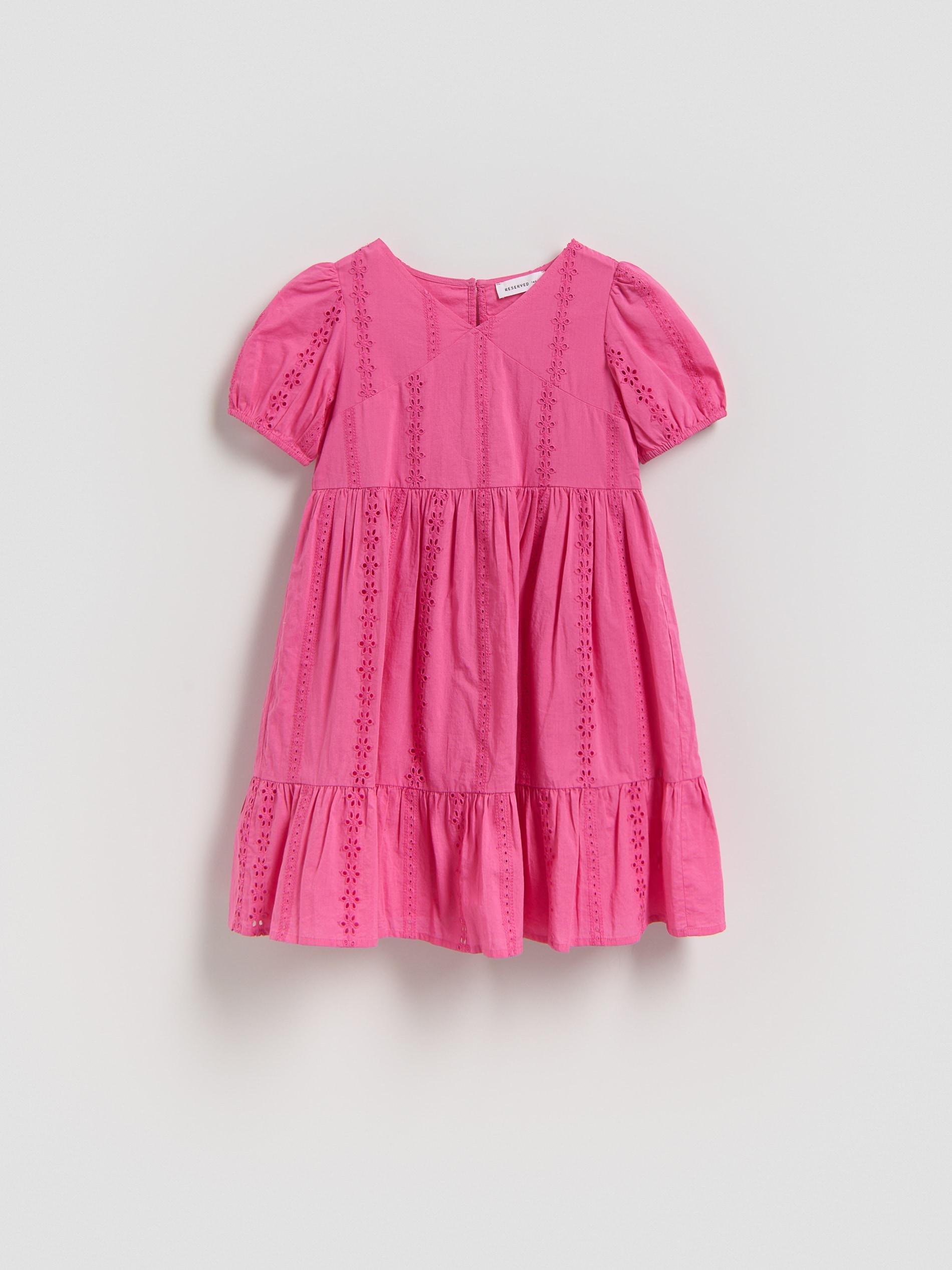 Hot Pink Cotton Dress, Pink, large image number 2