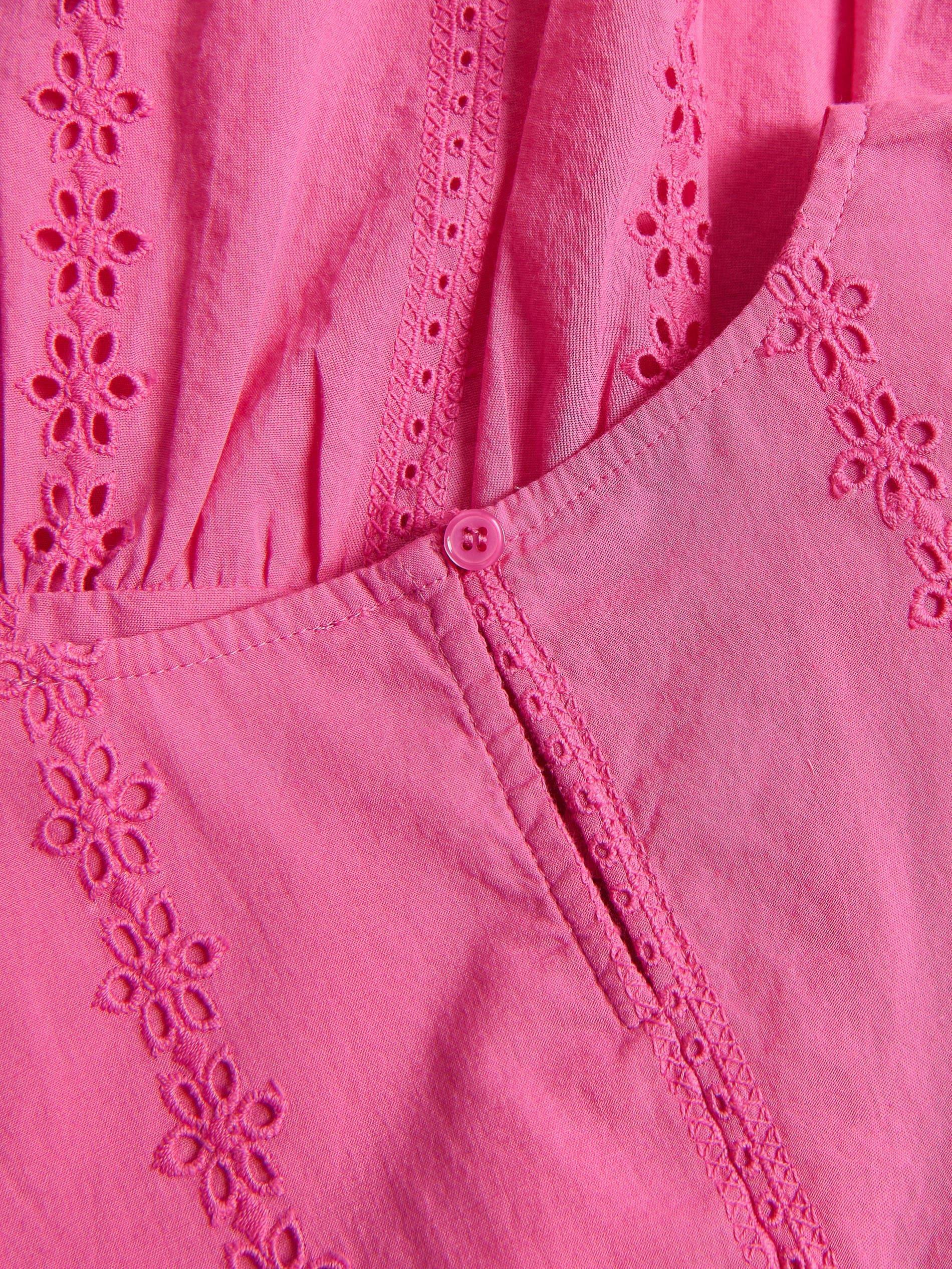 Hot Pink Cotton Dress, Pink, large image number 3