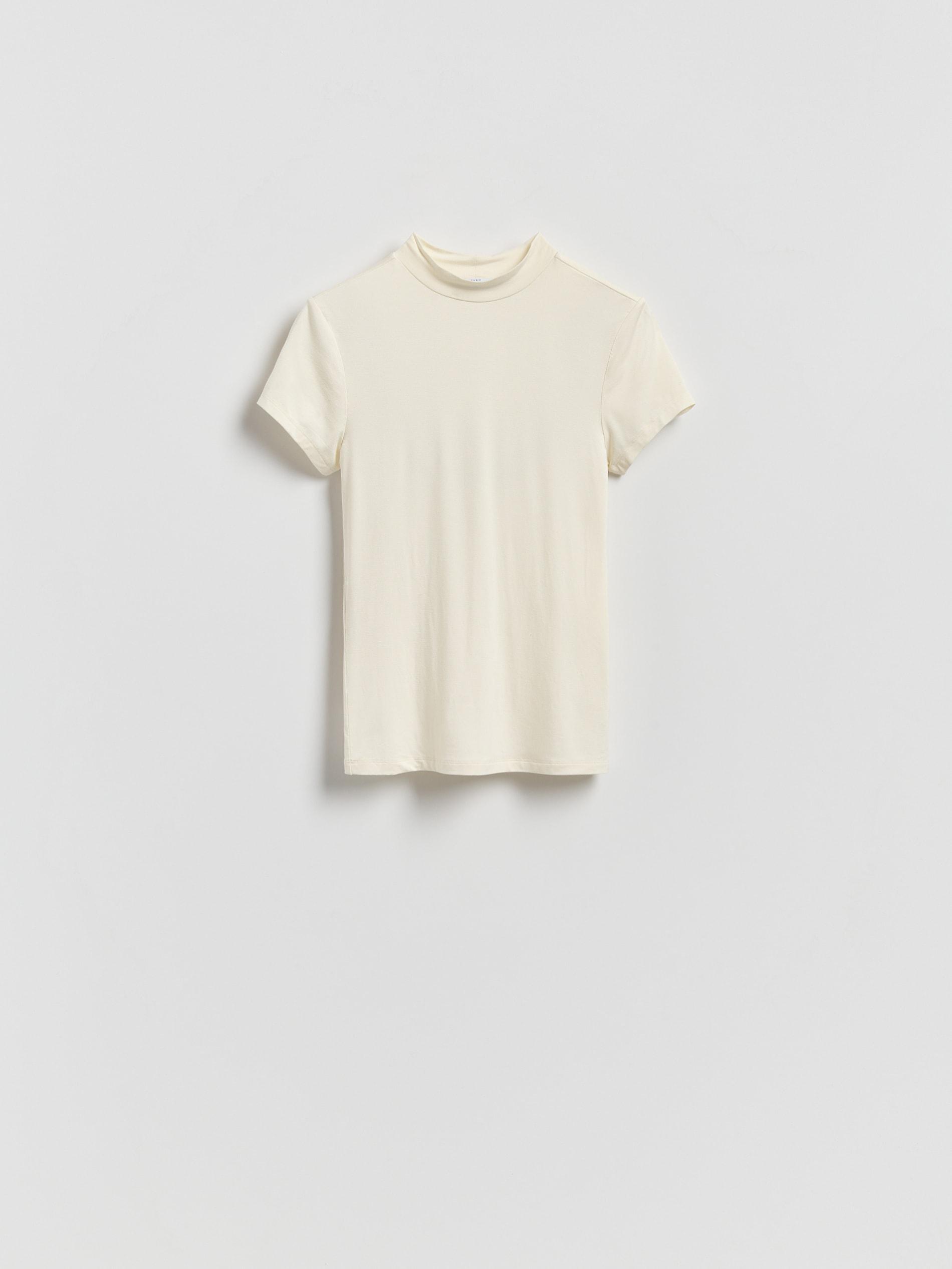 Cream T-Shirt With Bamboo Fibers, Ivory, large image number 4