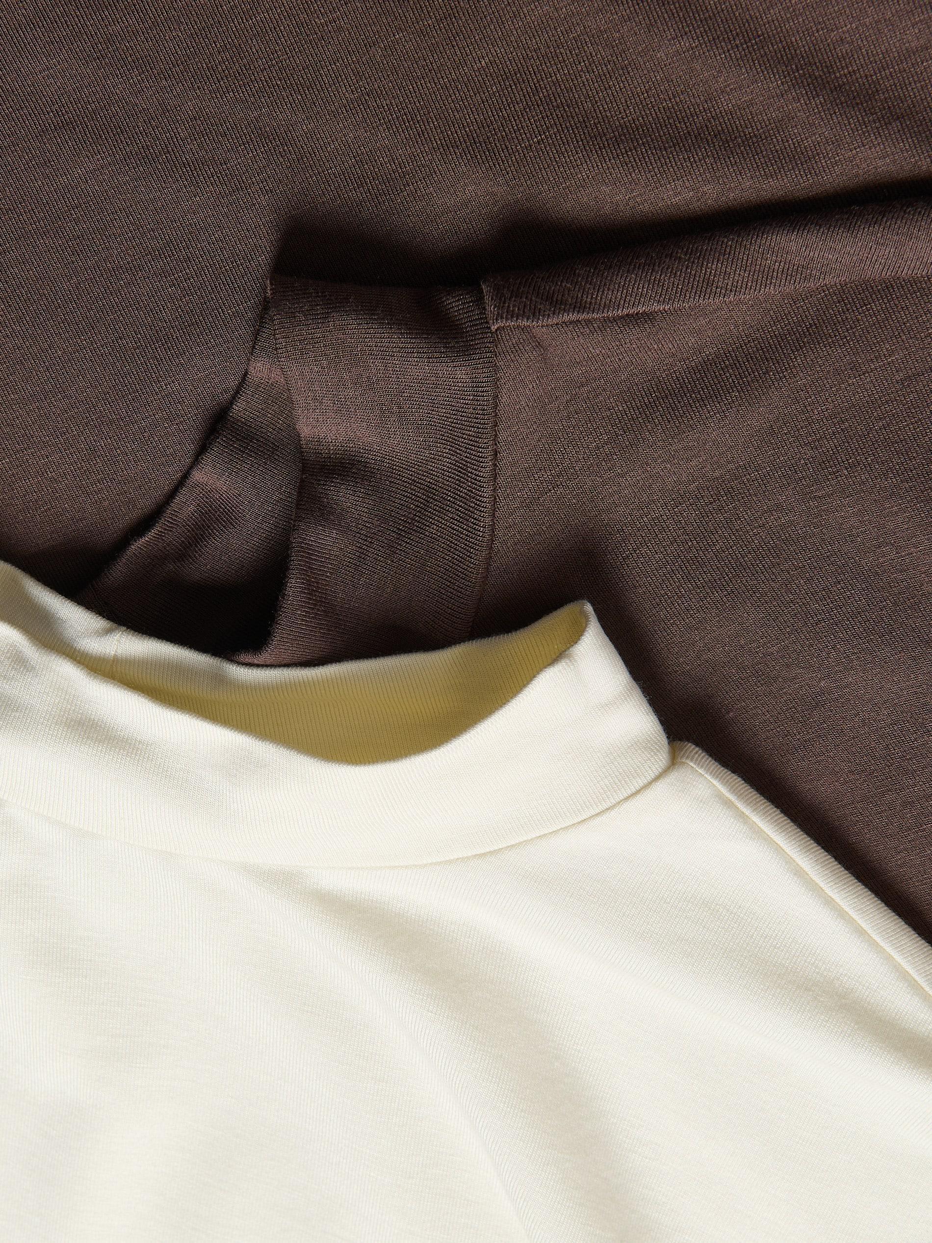 Cream T-Shirt With Bamboo Fibers, Ivory, large image number 5