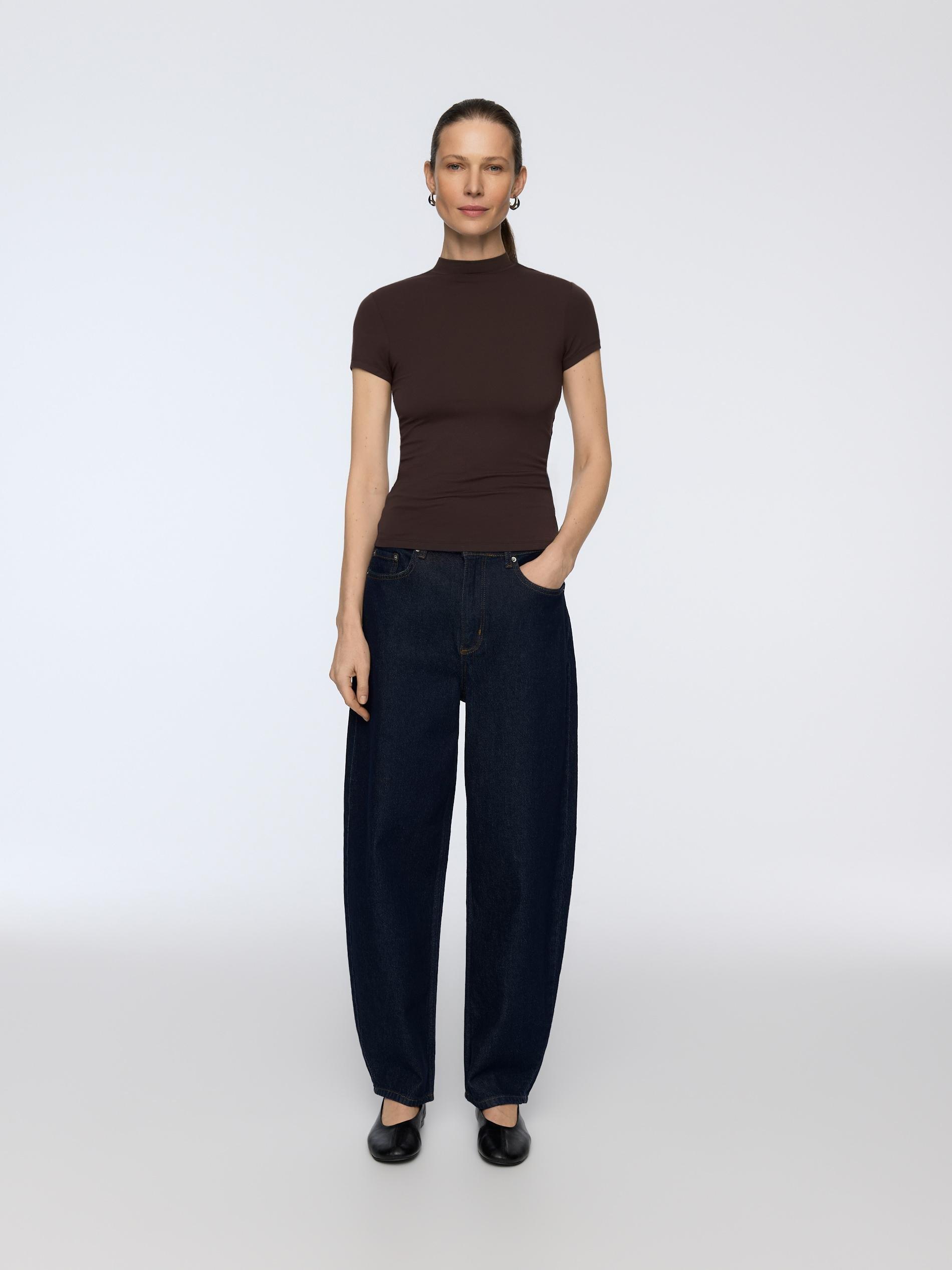 Brown T-Shirt With Bamboo Fibers, Brown, large image number 0