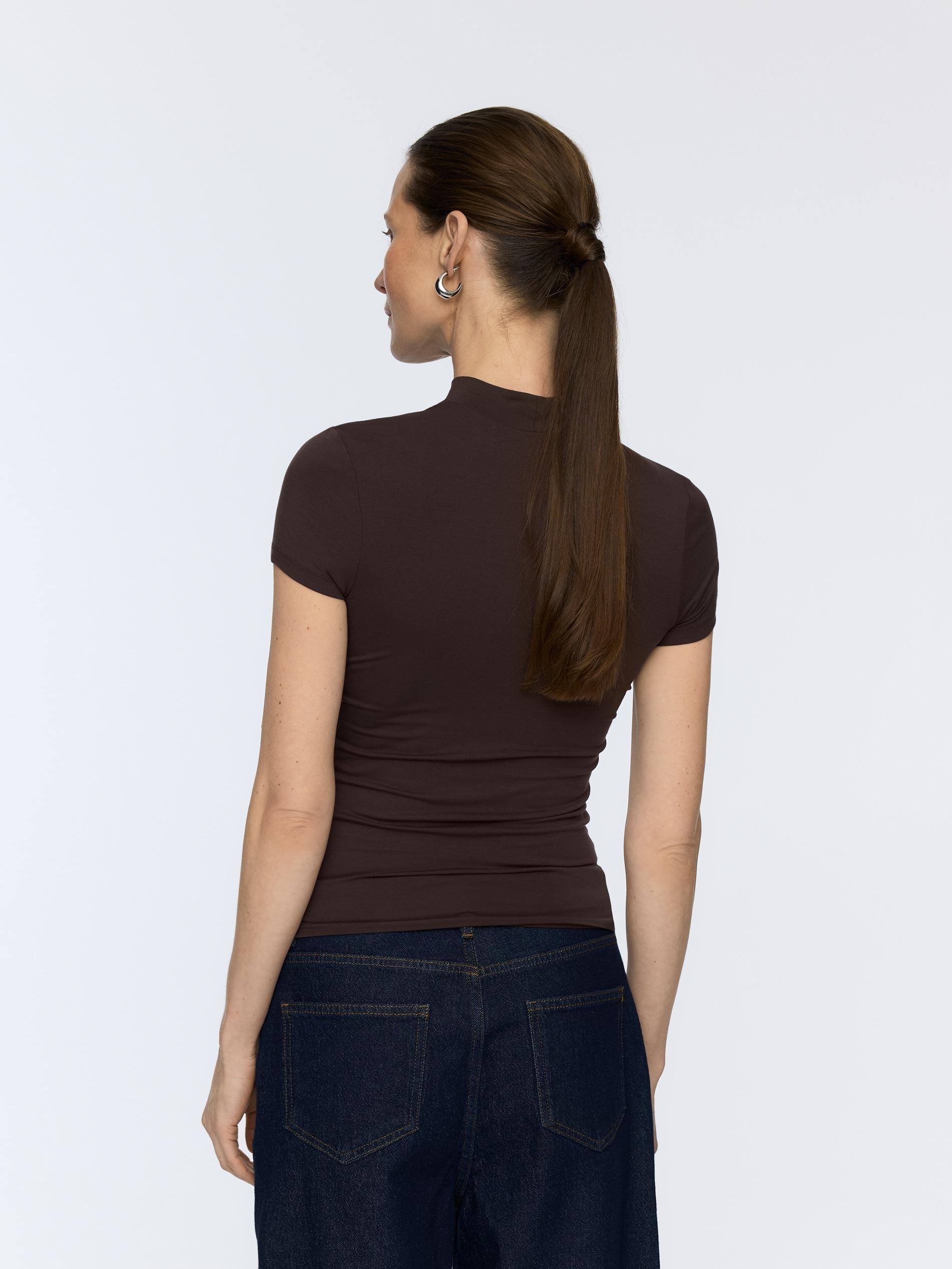 Brown T-Shirt With Bamboo Fibers, Brown, large image number 2