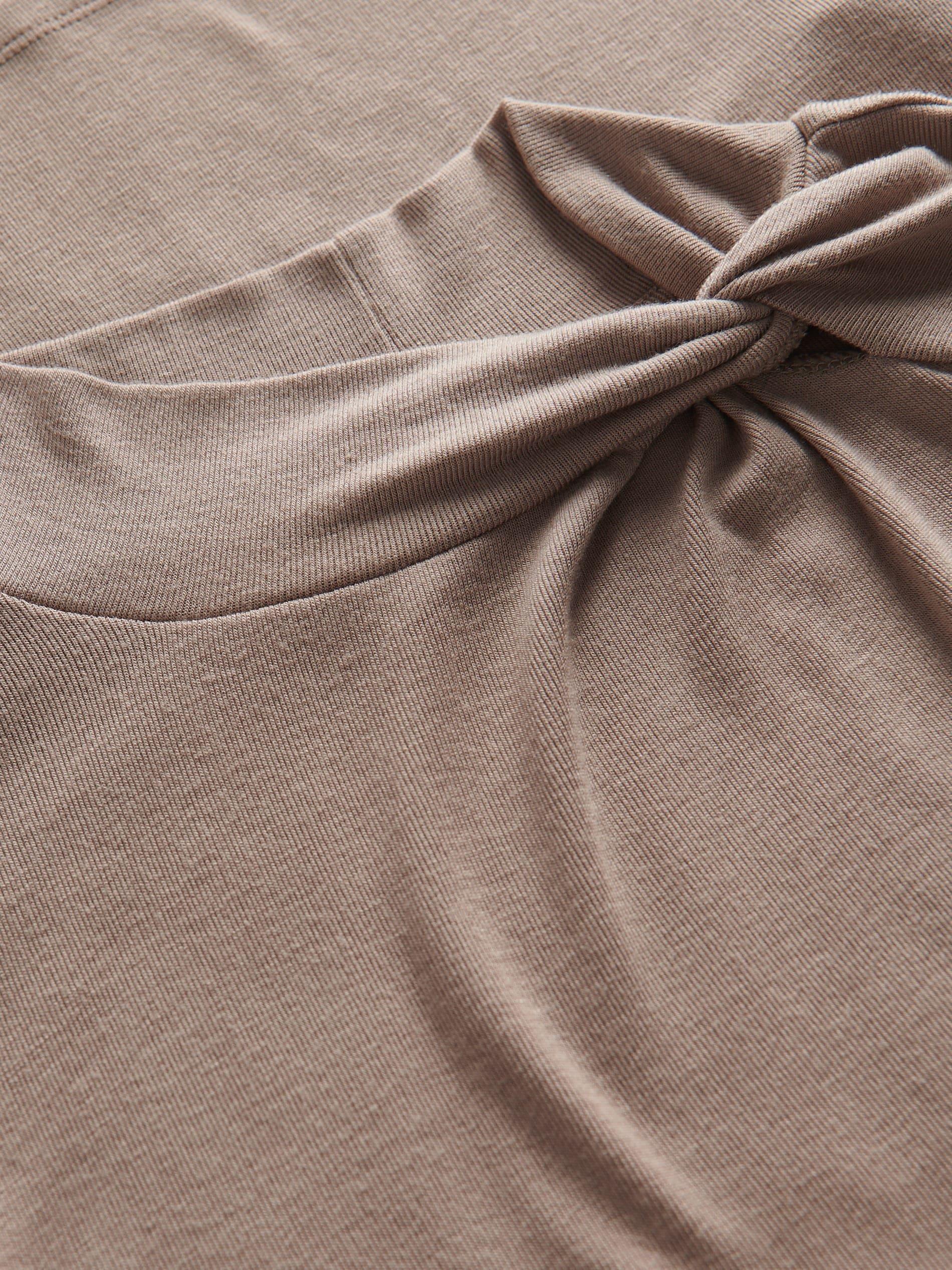 Beige Gathered Blouse, , large image number 5