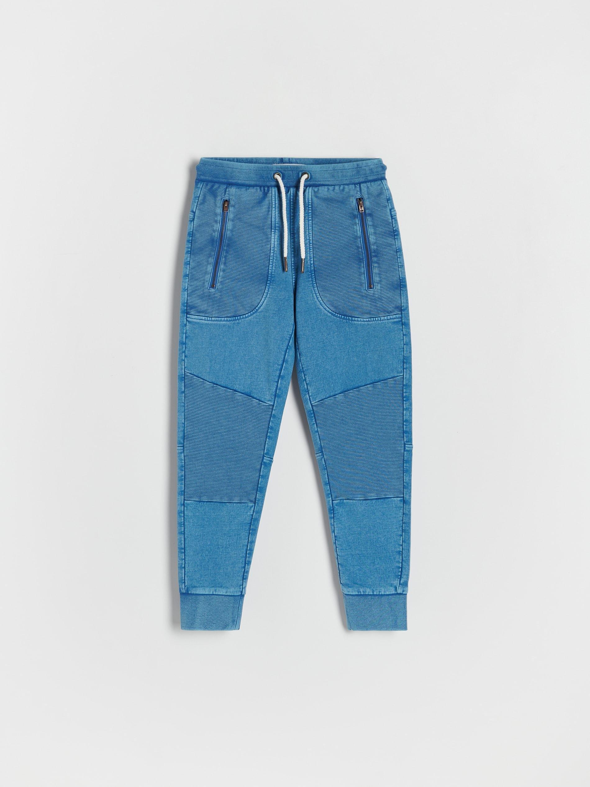 Navy Sweat Biker Joggers, Kids Boys, , large image number 1