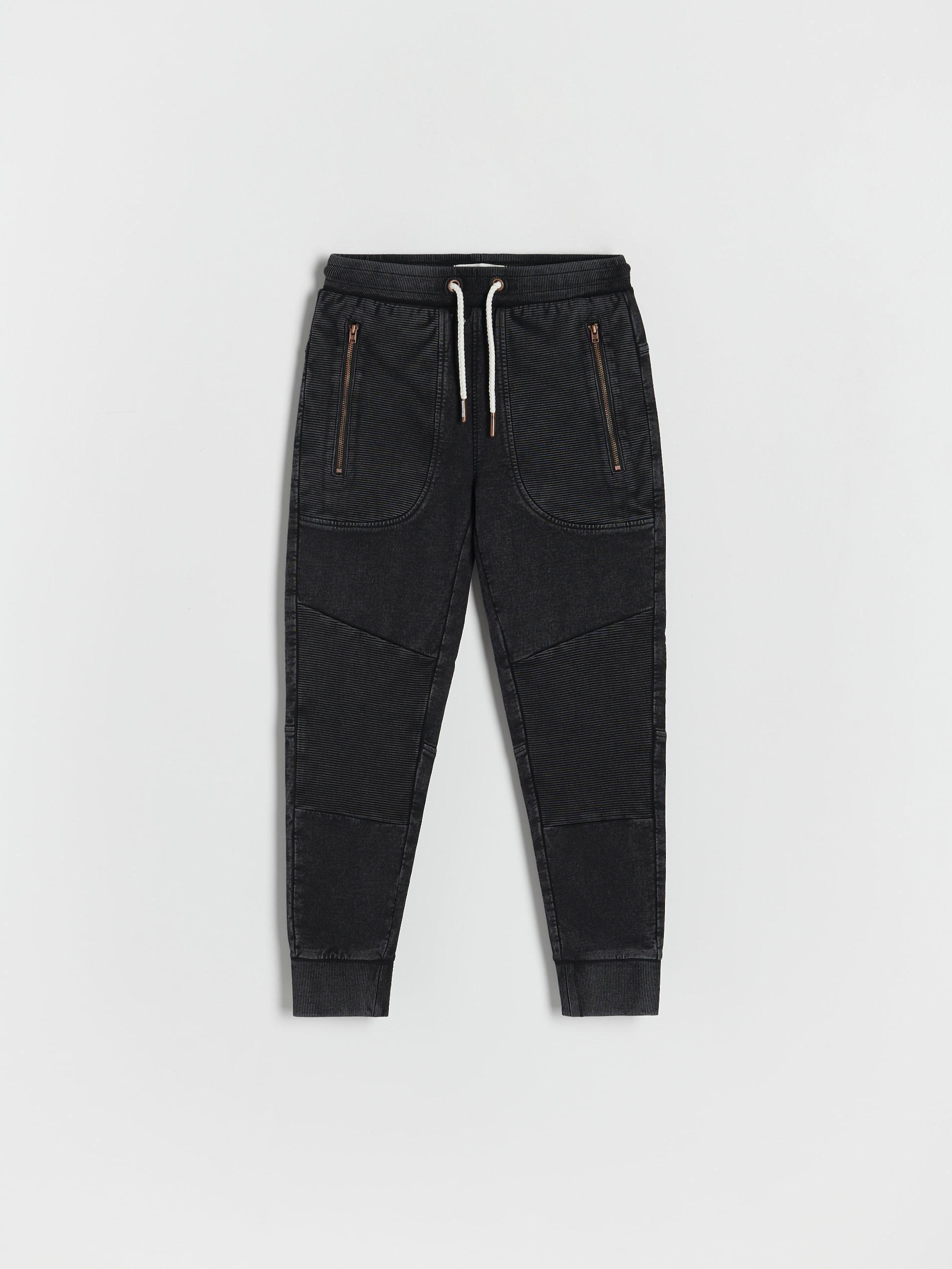 Black Sweat Biker Joggers, Kids Boys, , large image number 0