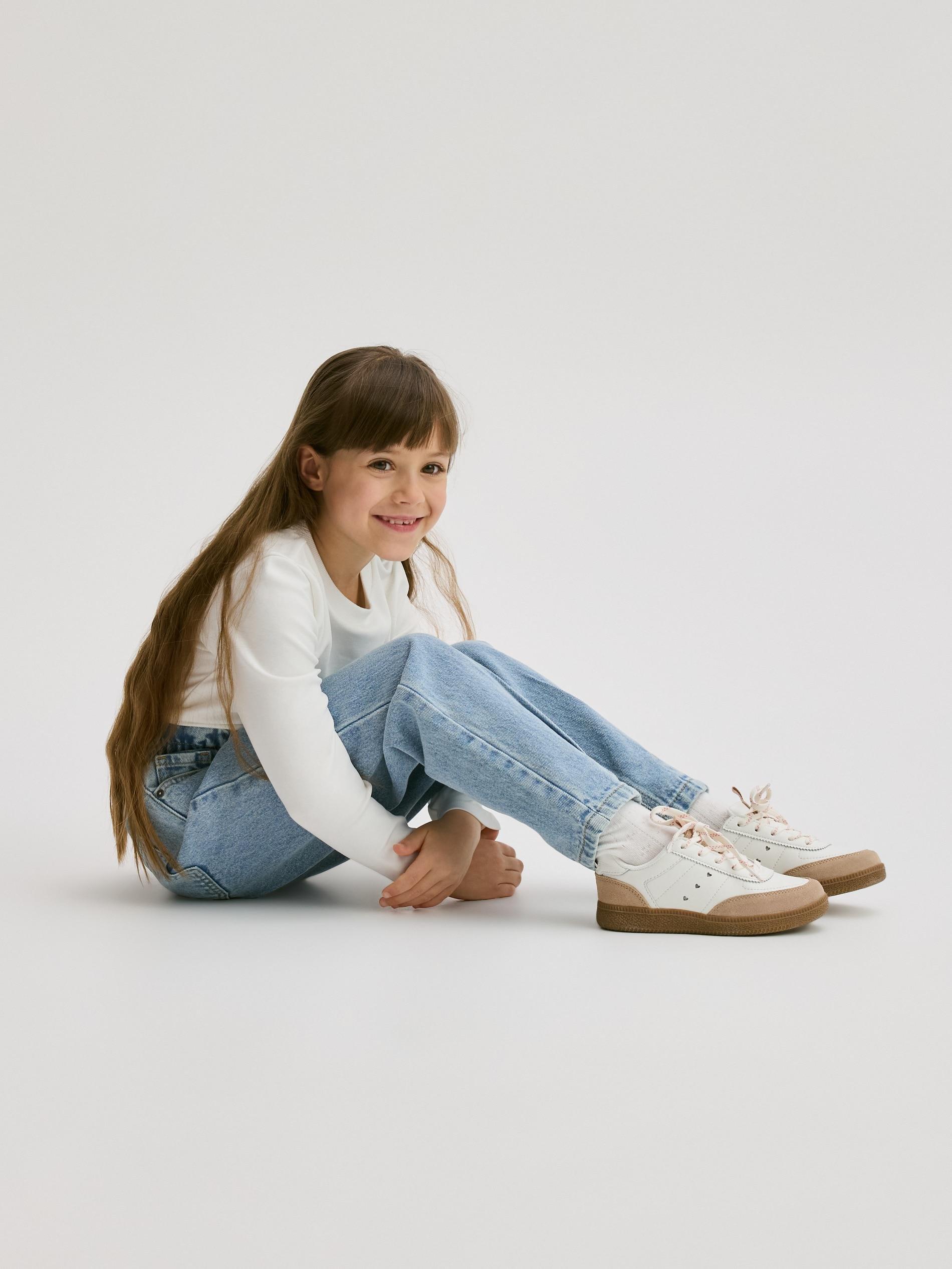 Blue Paperbag Jeans, Blue, large image number 1