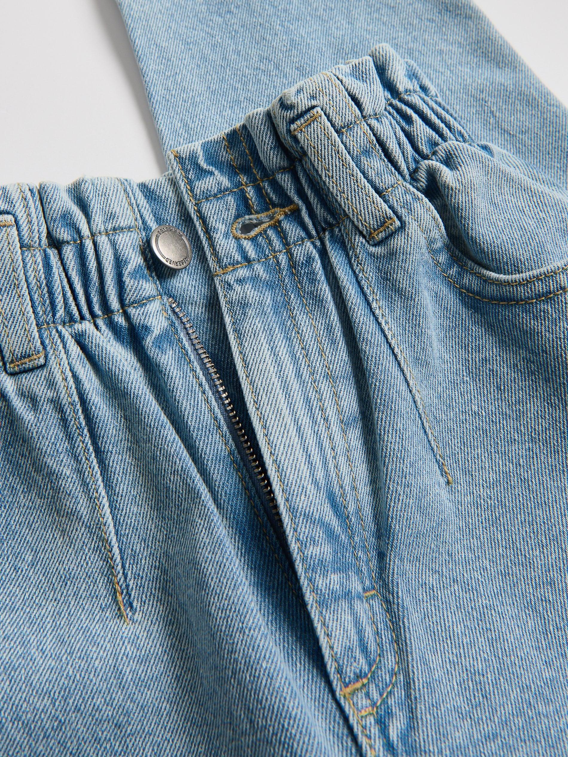 Blue Paperbag Jeans, Blue, large image number 4