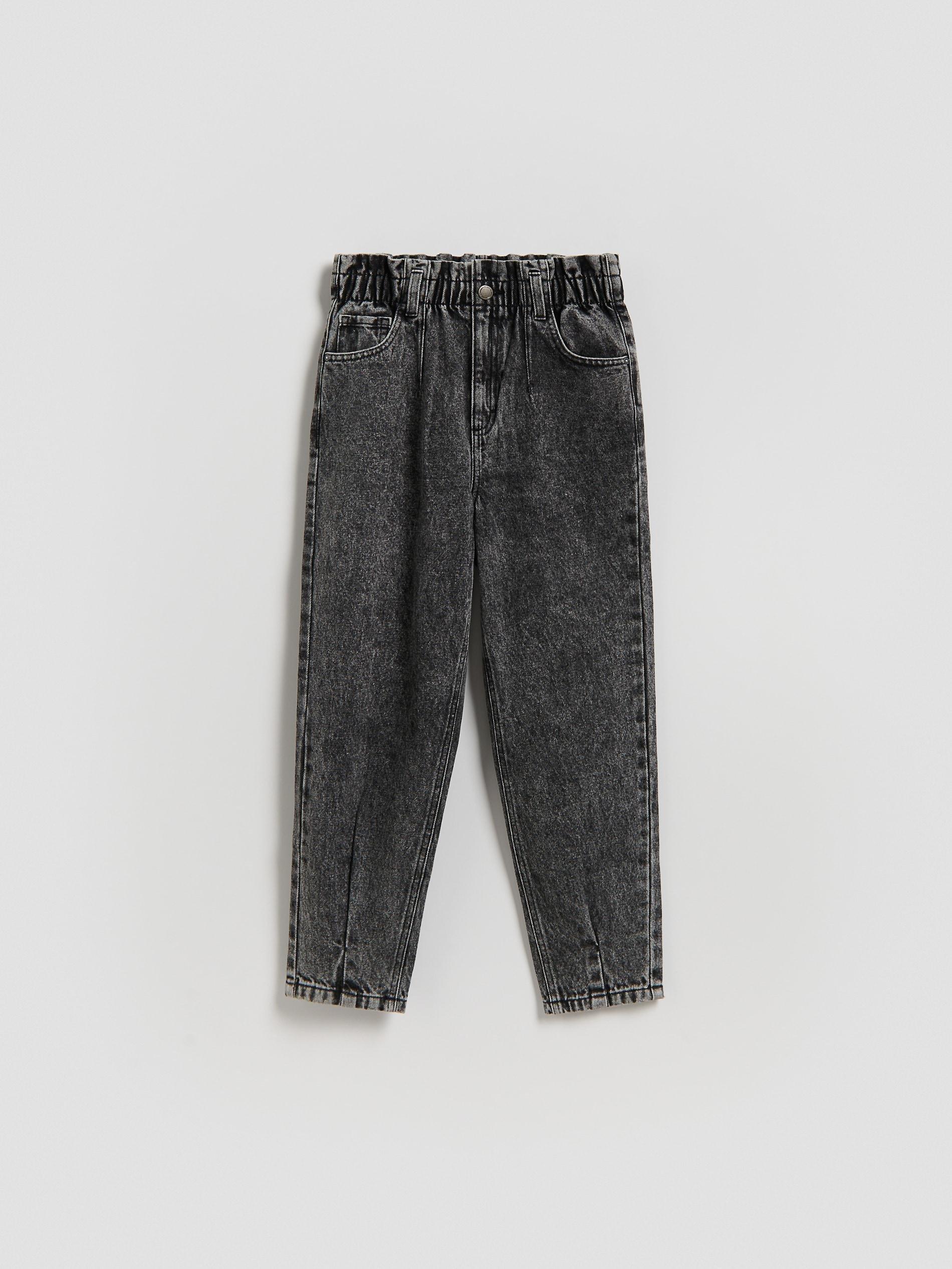 Grey Paperbag Jeans, Grey, large image number 0