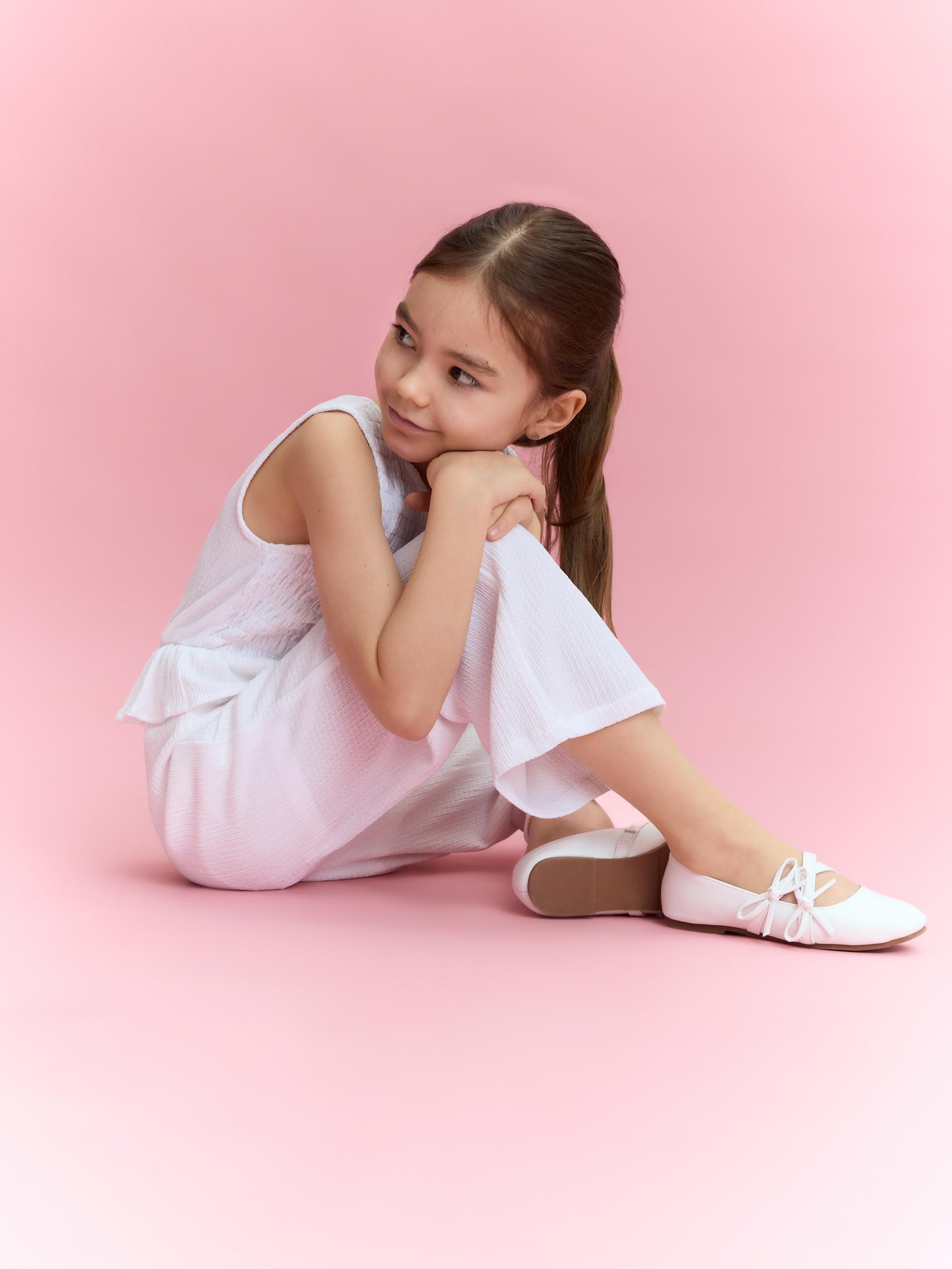 Cream Jumpsuit In Crinkled Fabric, Ivory, large image number 4