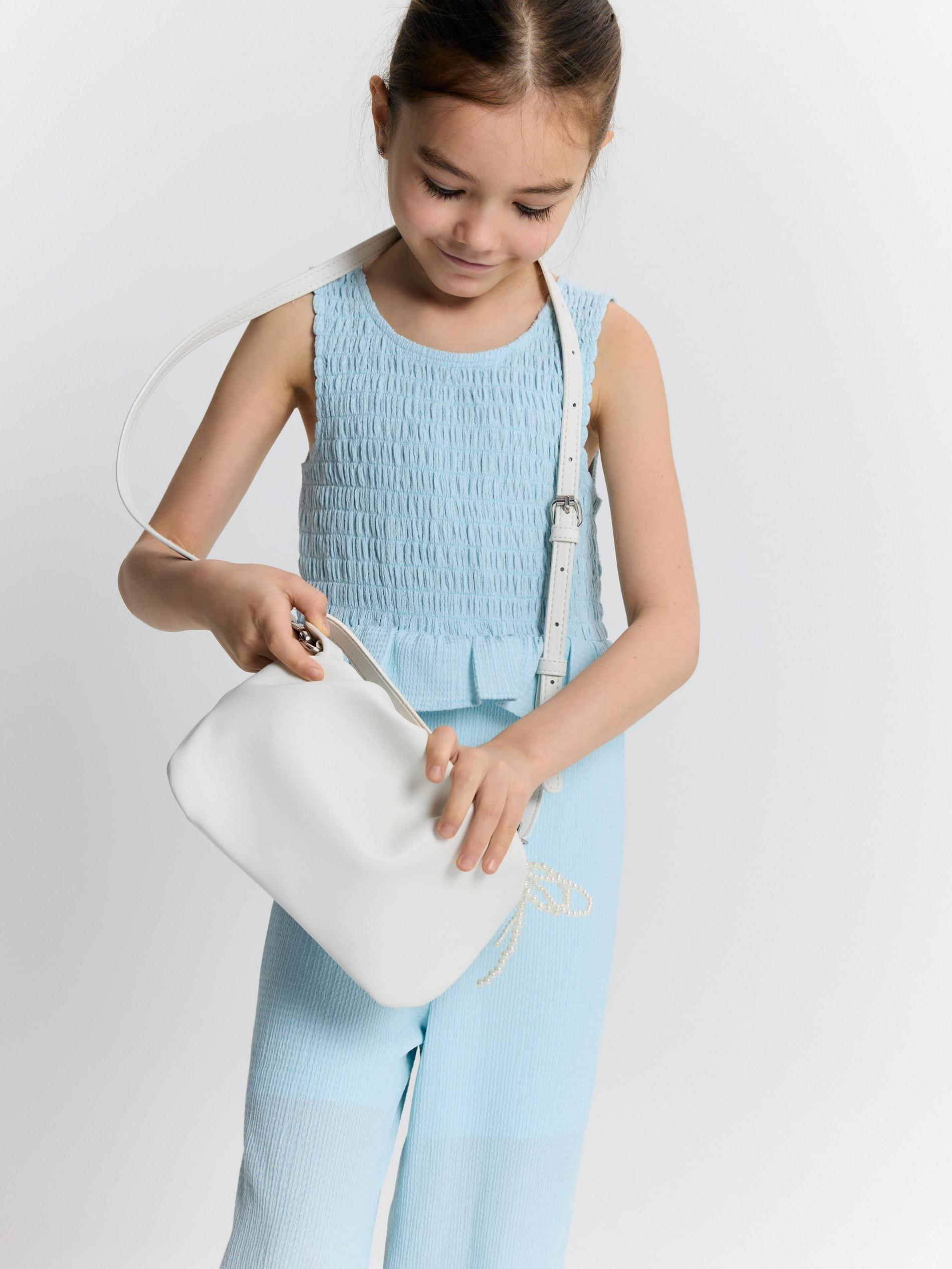 Blue Jumpsuit In Crinkled Fabric, Blue, large image number 4