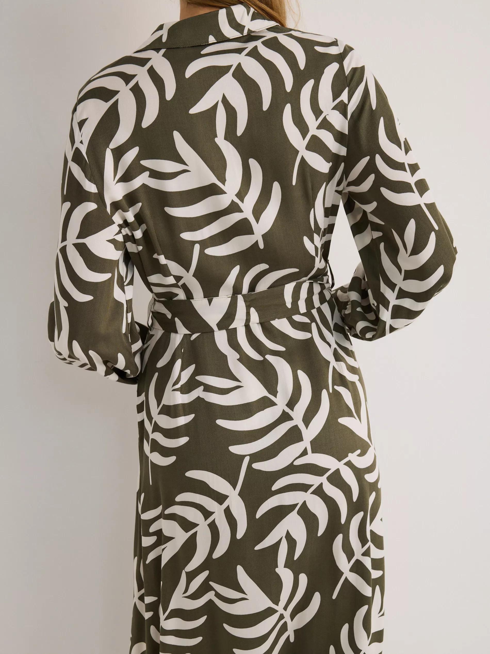 Green Viscose Shirt Dress, , large image number 4