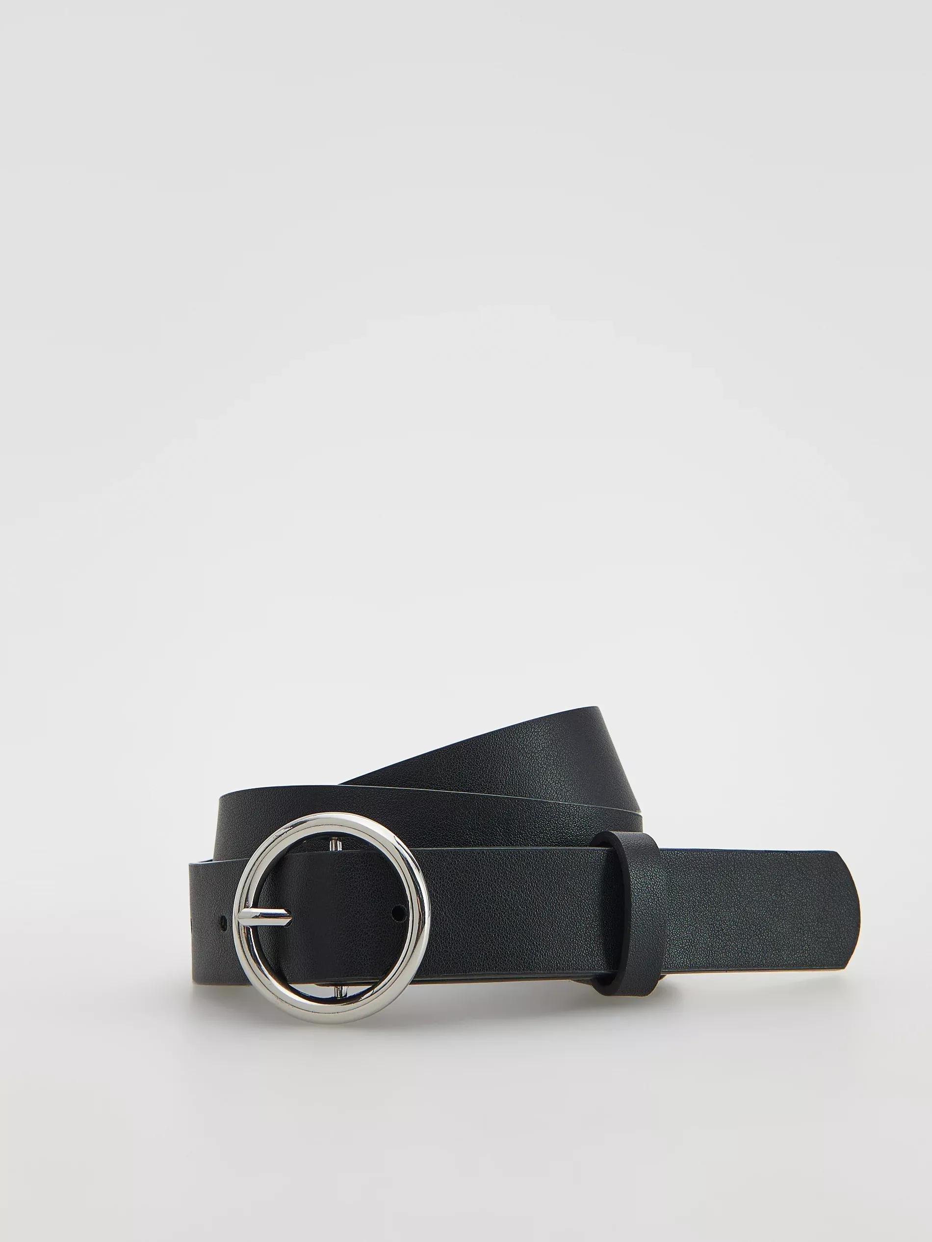 Black Soft Belt With Decorative Buckle, , large image number 0