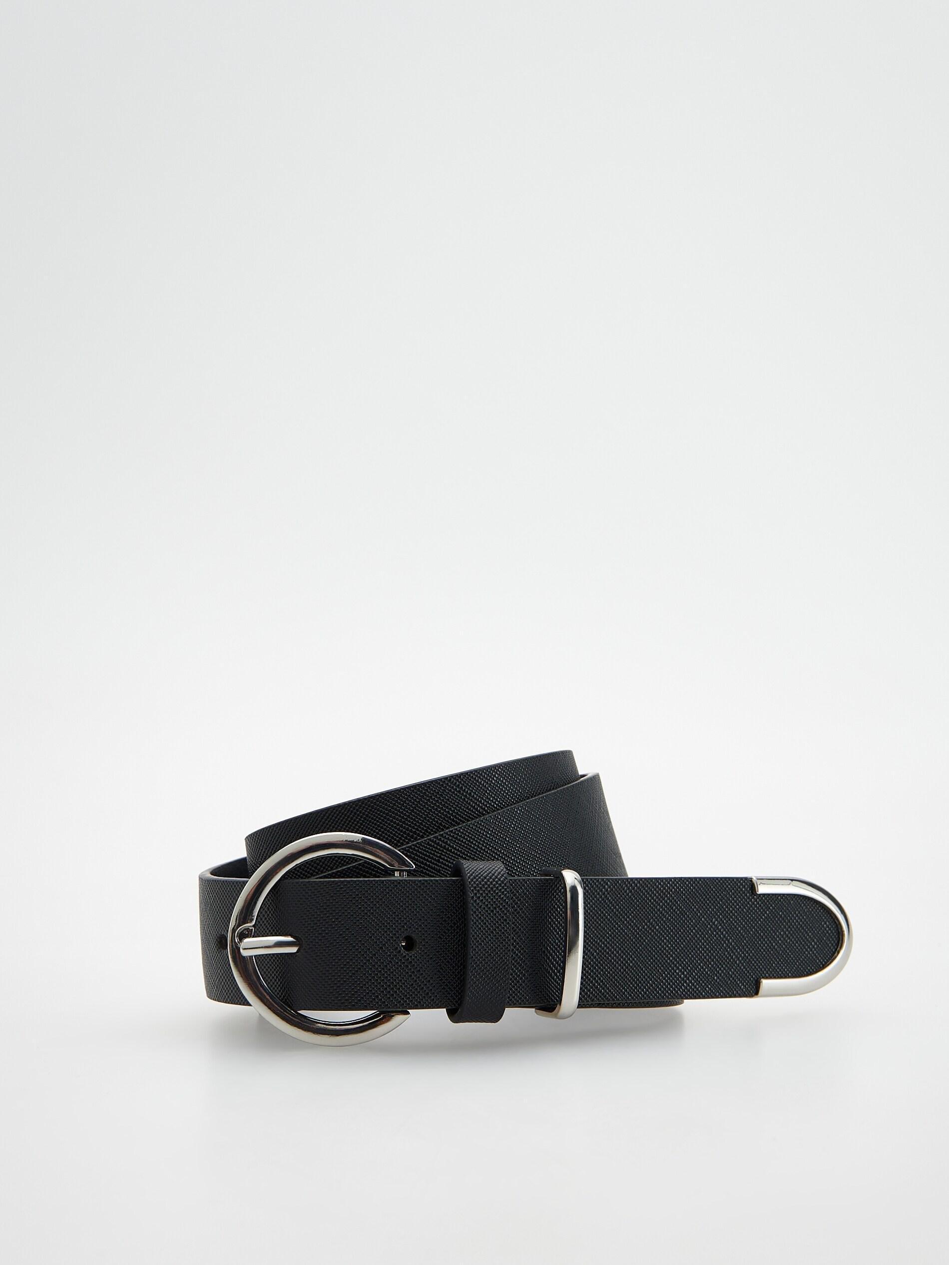 Black Belt With Round Buckle, , large image number 0
