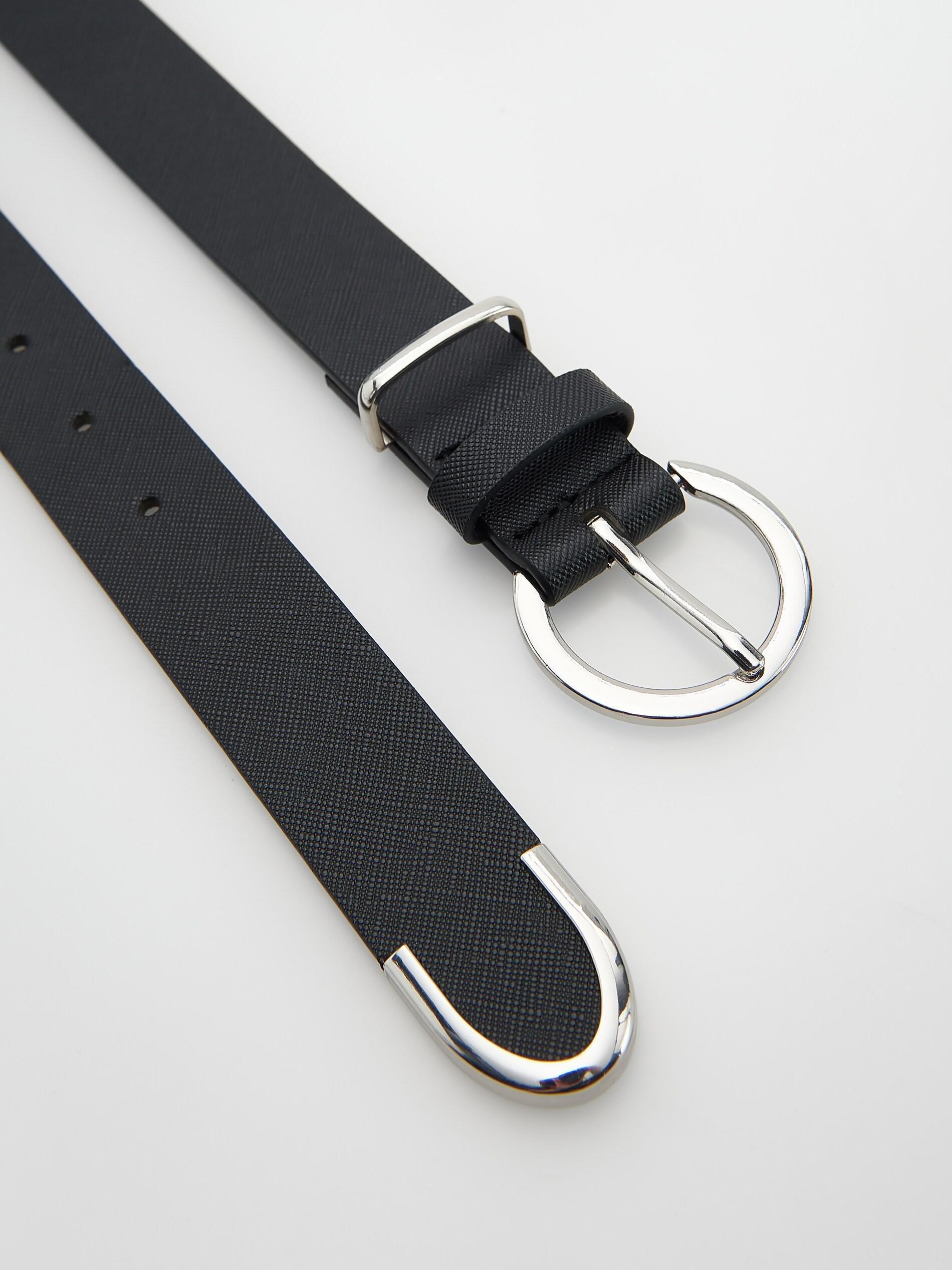 Black Belt With Round Buckle, , large image number 1