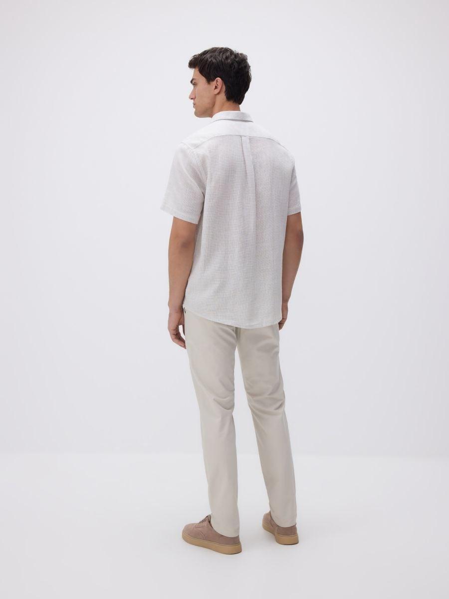 Beige Regular Fit Cotton Shirt, , large image number 1