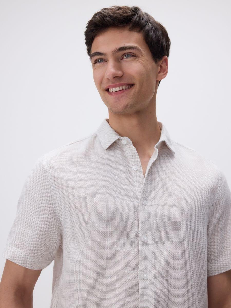 Beige Regular Fit Cotton Shirt, , large image number 2