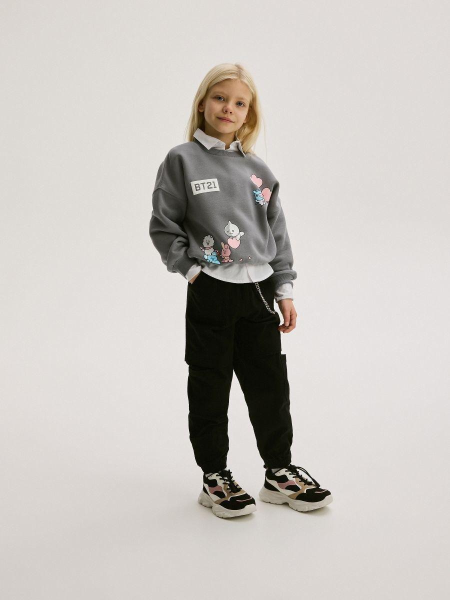 Black Pants With Decorative Chain, , large image number 1