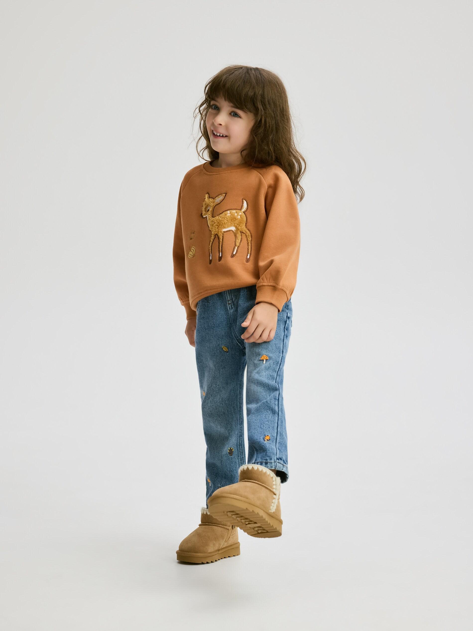 GOLDEN BROWN Sweatshirt with appliquأ©, Brown, medium