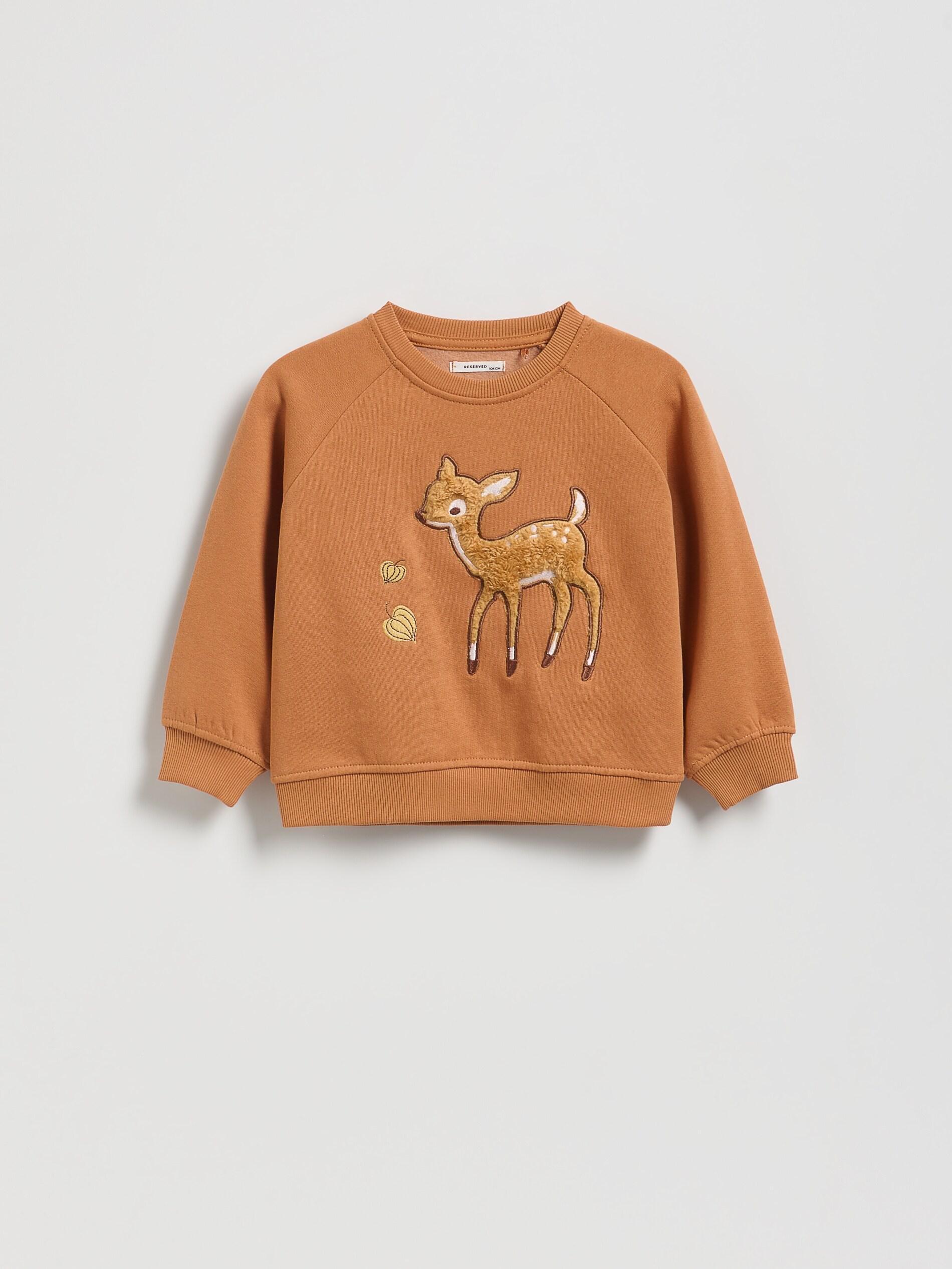 GOLDEN BROWN Sweatshirt with appliquأ©, Brown, large image number 2
