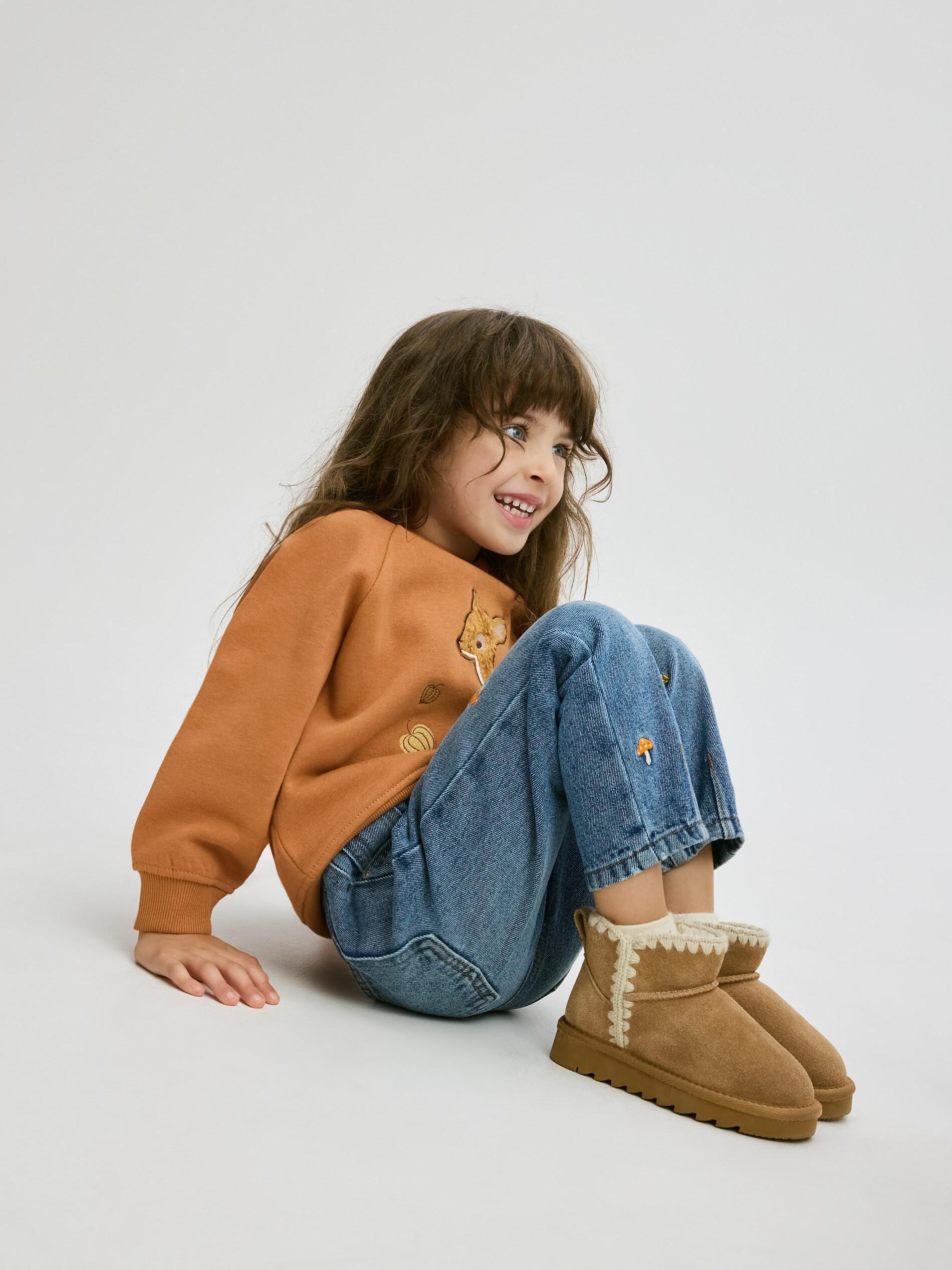GOLDEN BROWN Sweatshirt with appliquأ©, Brown, large image number 3