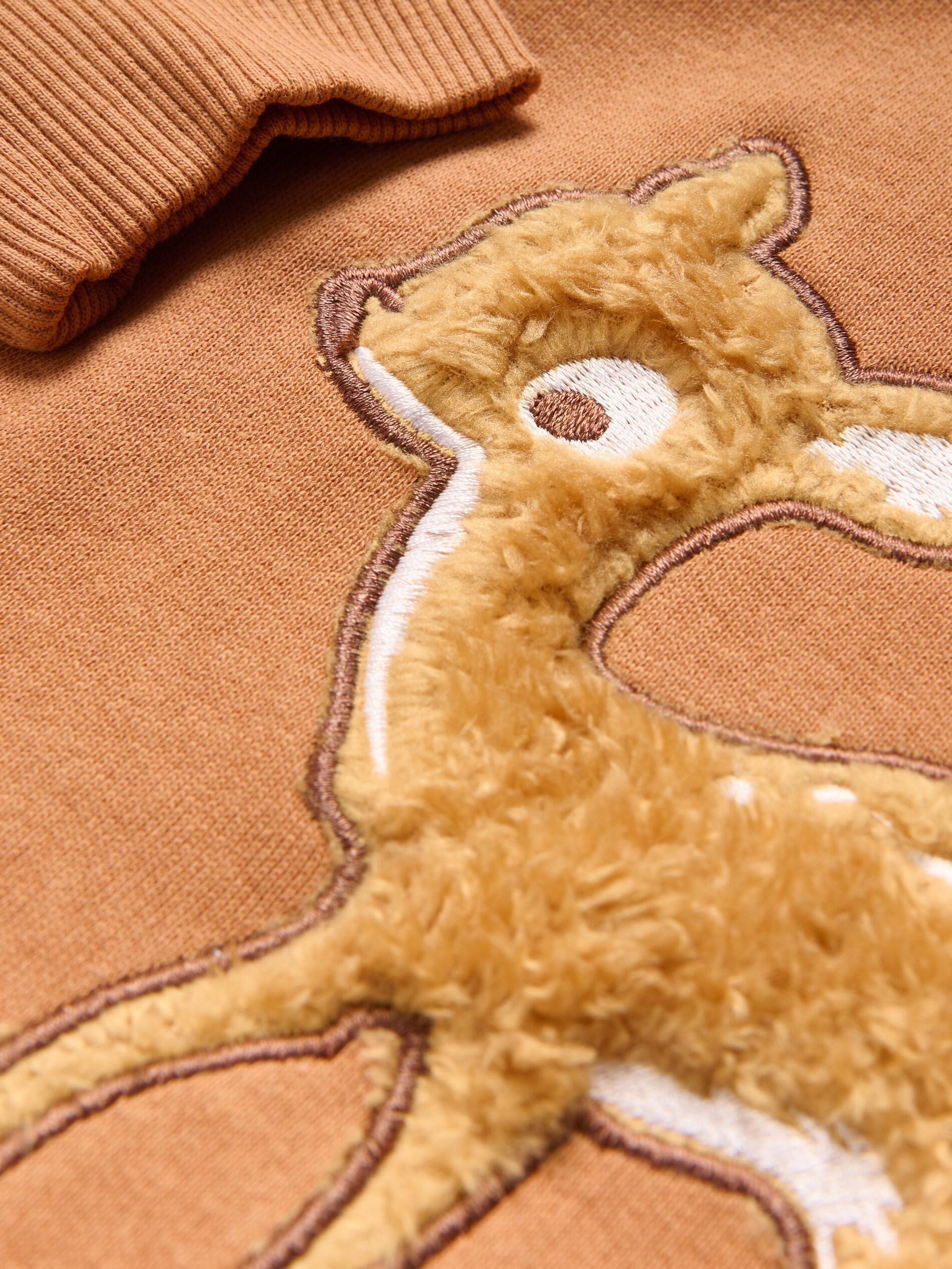 GOLDEN BROWN Sweatshirt with appliquأ©, Brown, large image number 4