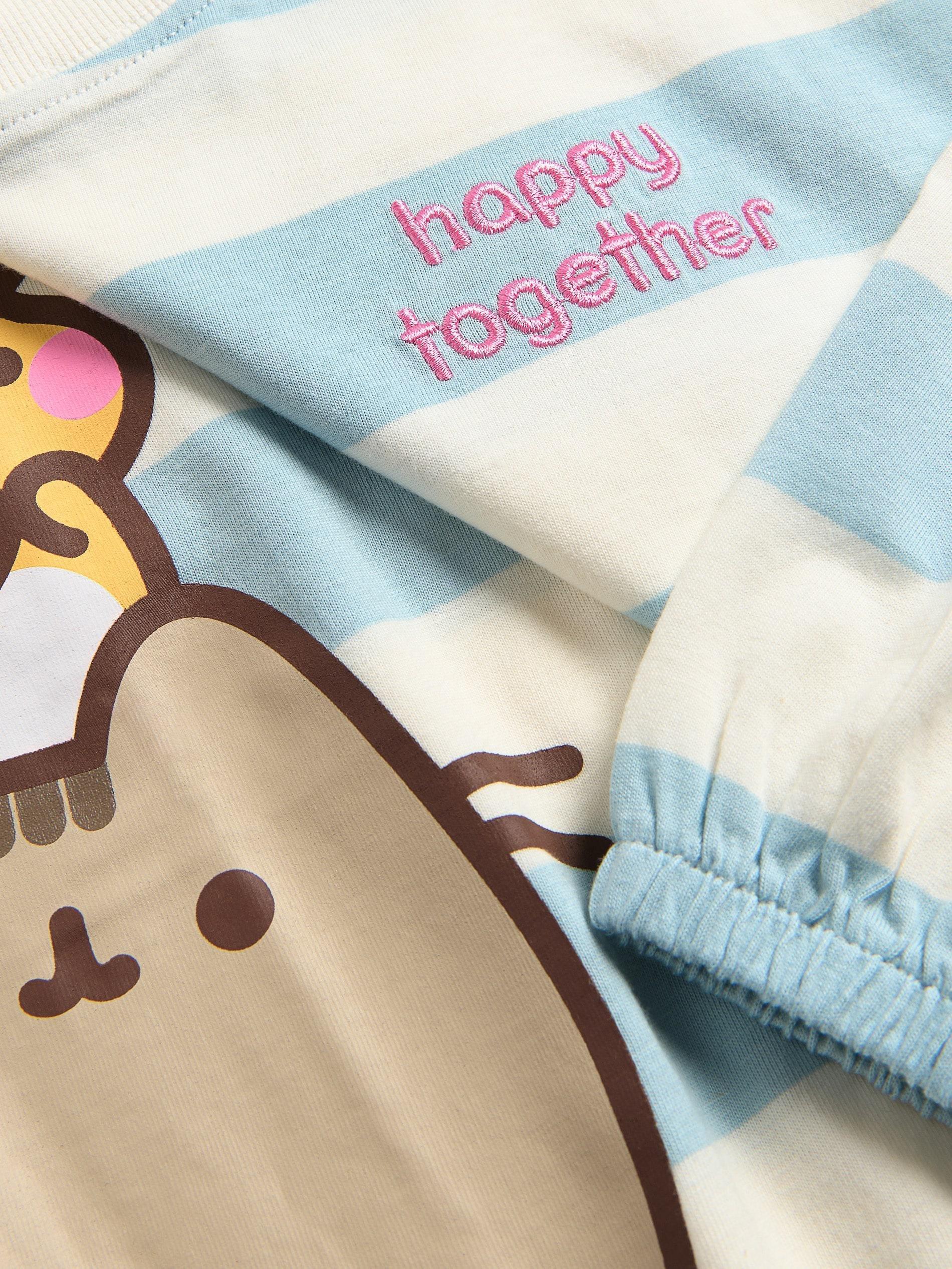 PALE BLUE Pusheen striped blouse, Blue, large image number 1