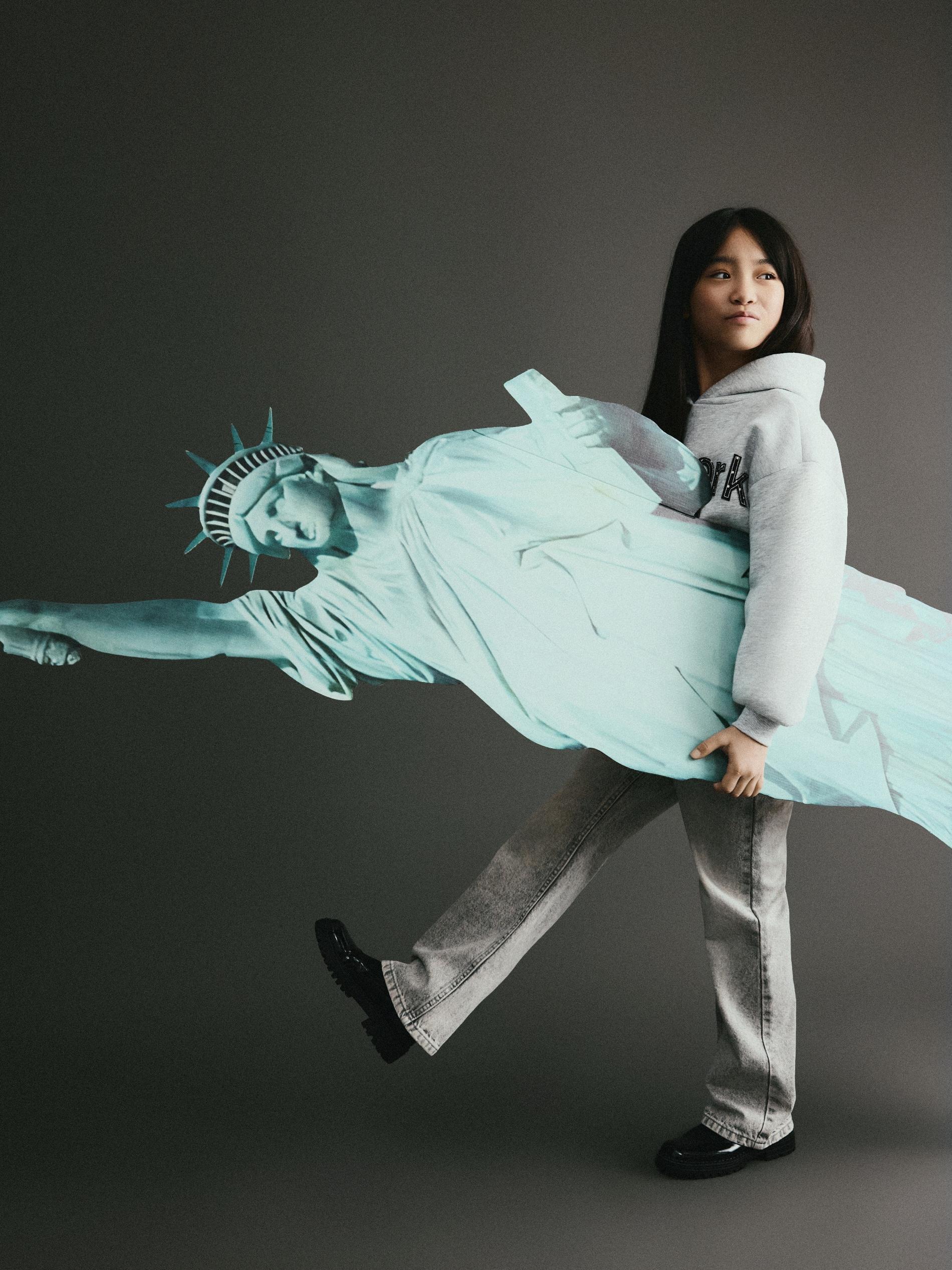 Grey Bootcut Jeans, Light grey, medium