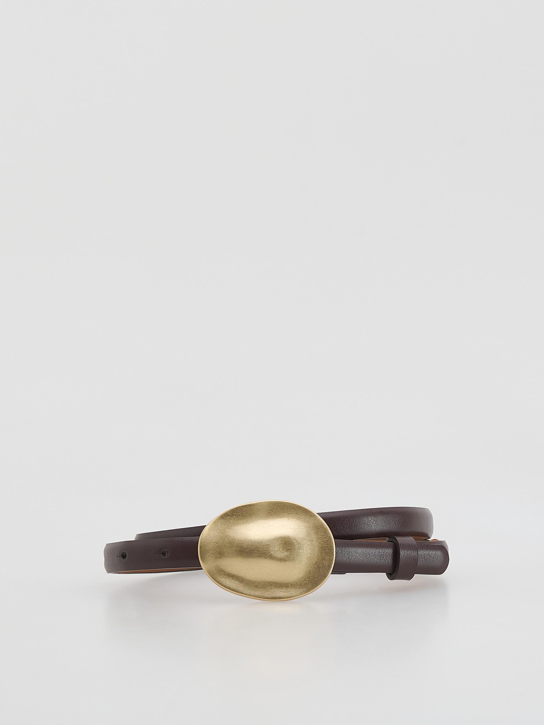 Brown Belt With Decorative Buckle, Brown, large image number 0