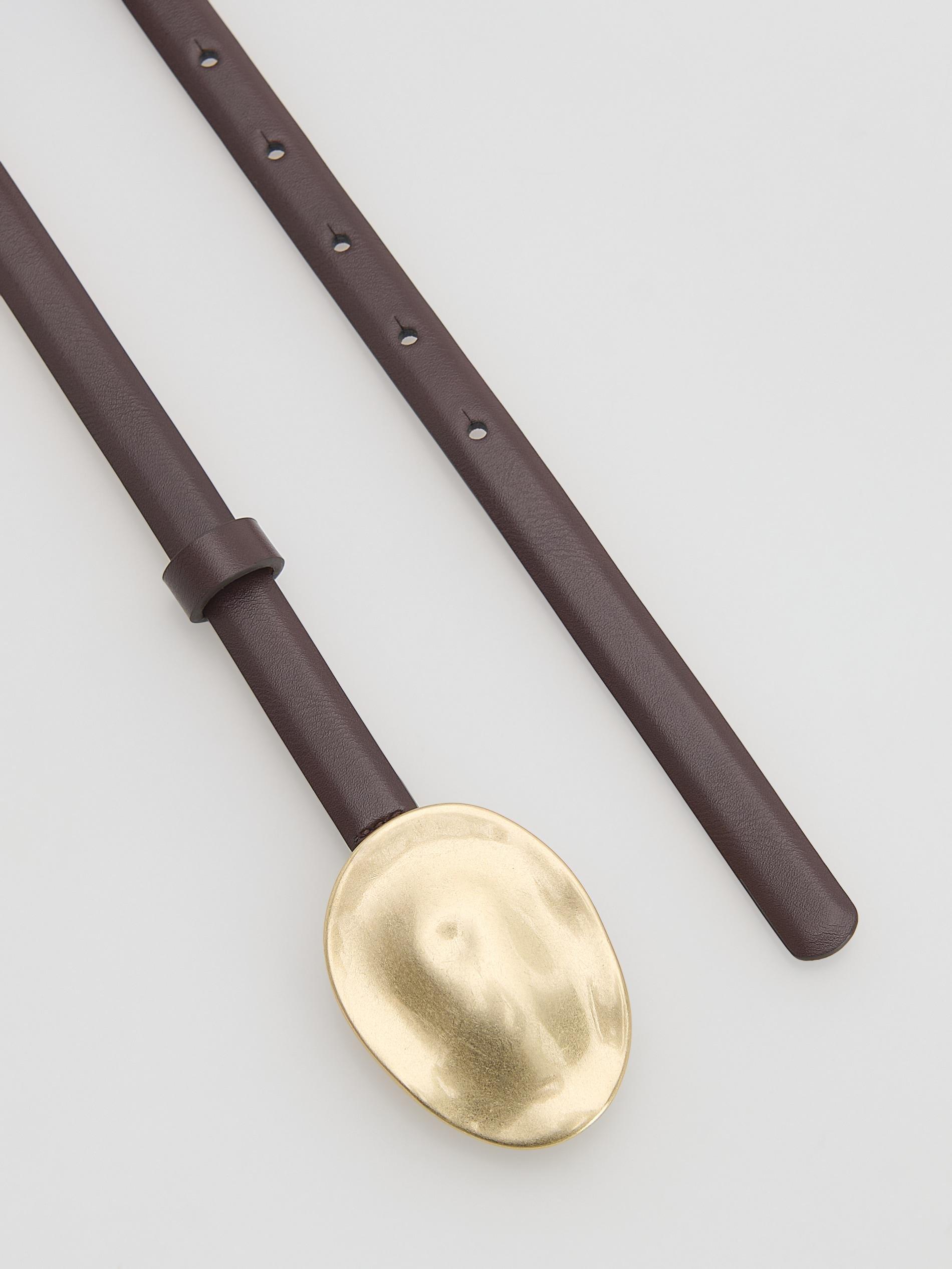 Brown Belt With Decorative Buckle, Brown, large image number 1