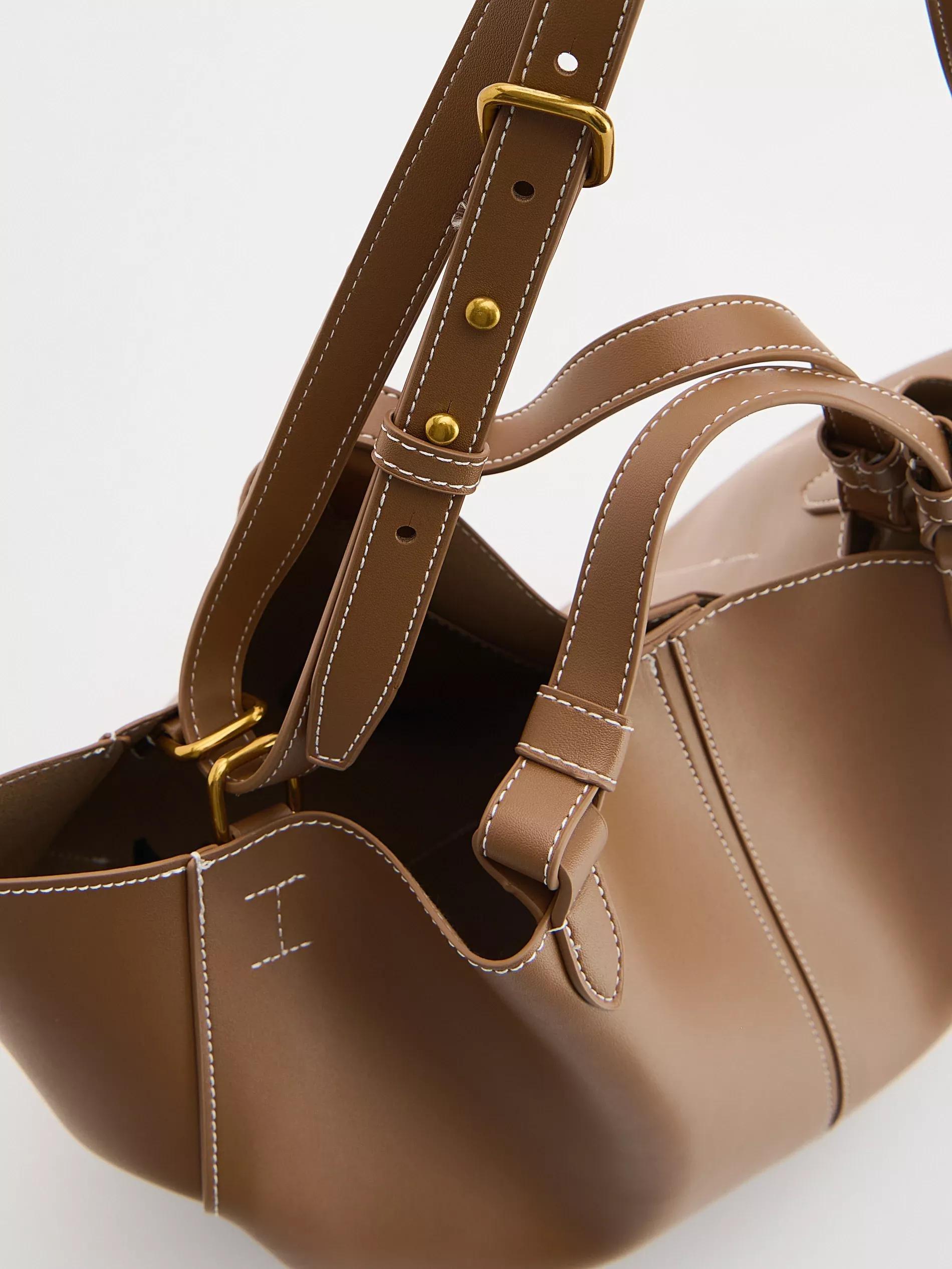 Brown Shopper Bag, Brown, large image number 2