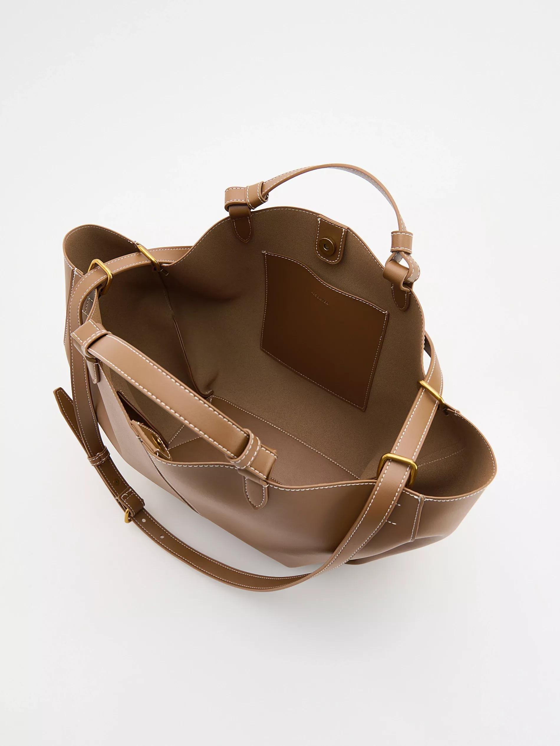 Brown Shopper Bag, Brown, large image number 3