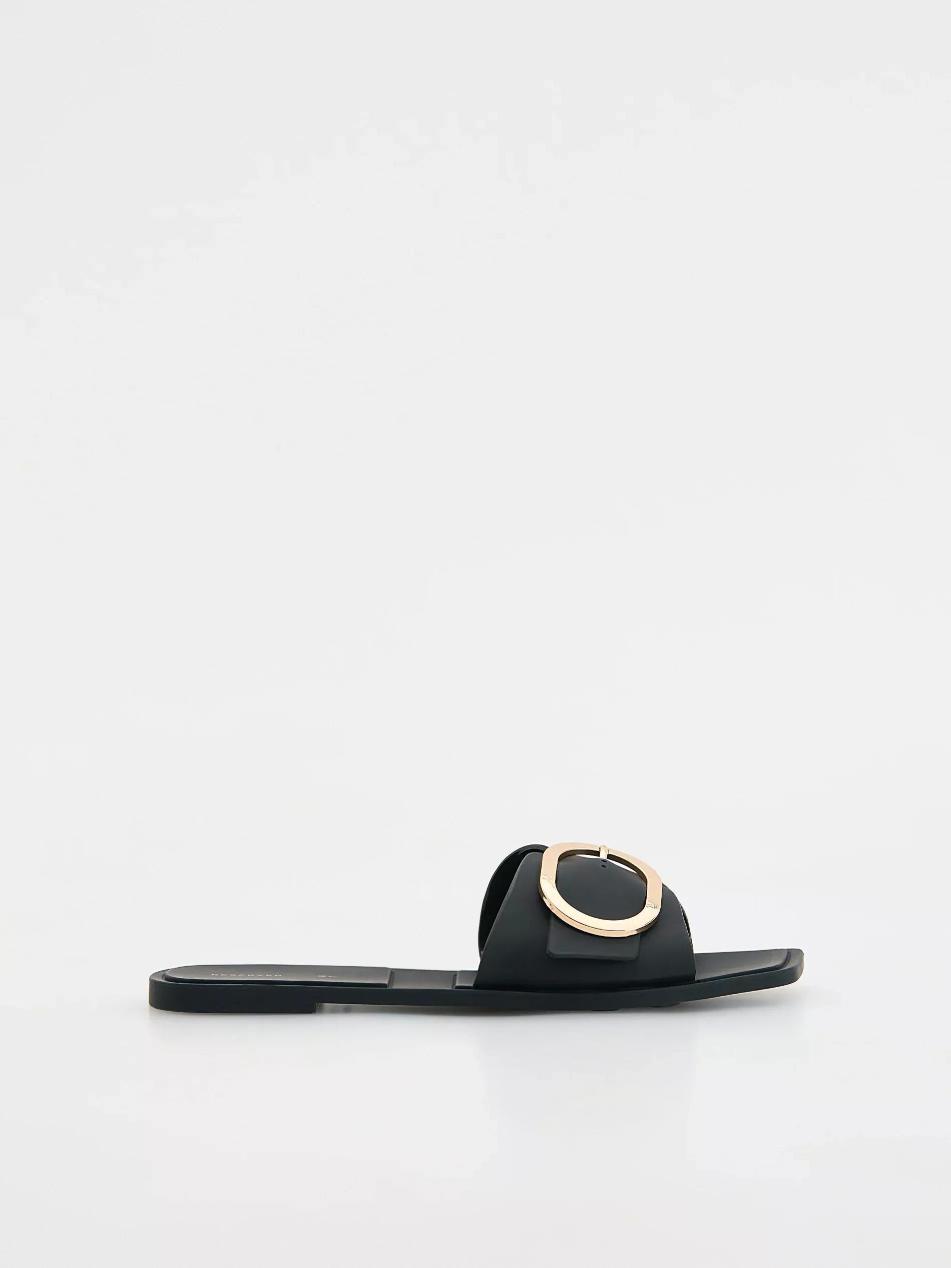 Black Flip-Flops, Black, large image number 0