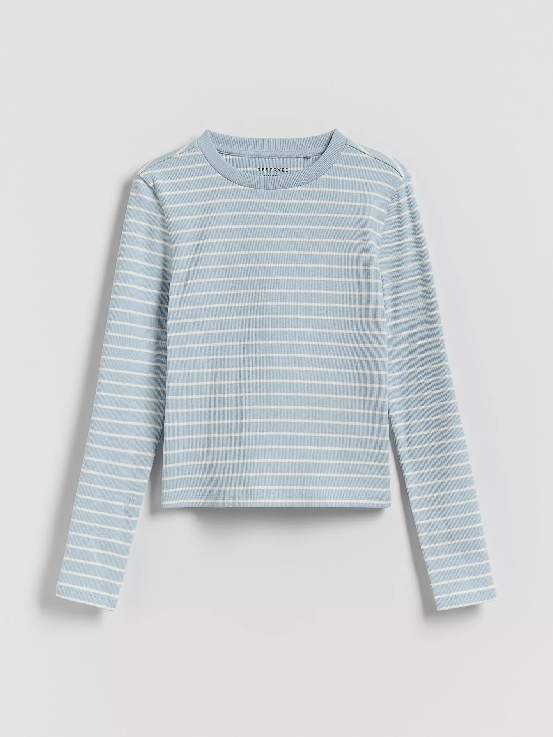 Blue Stripe Long Sleeve T-Shirt, , large image number 0