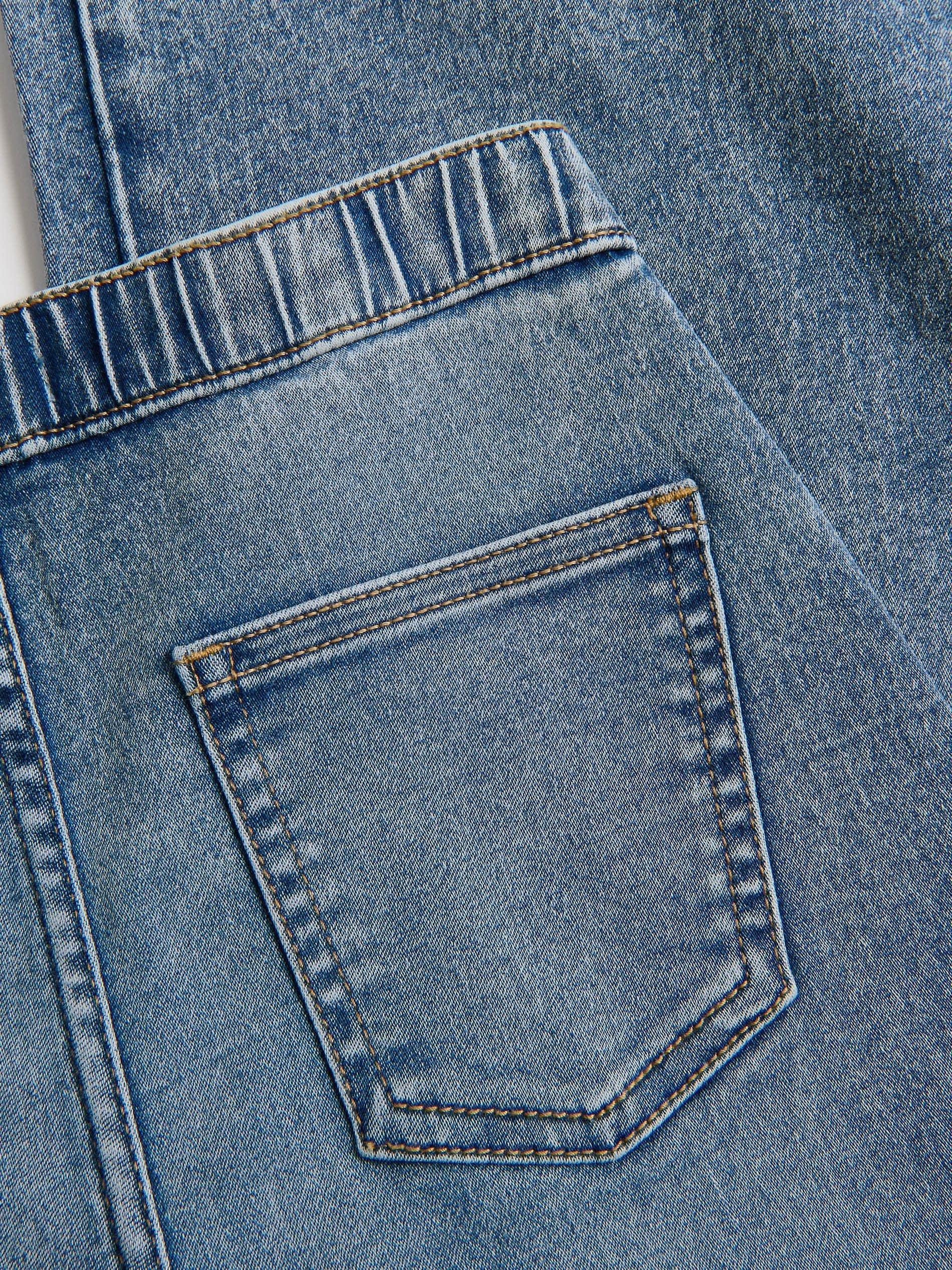 Blue Jeans Elastic Wide Leg Jeans, Blue, medium