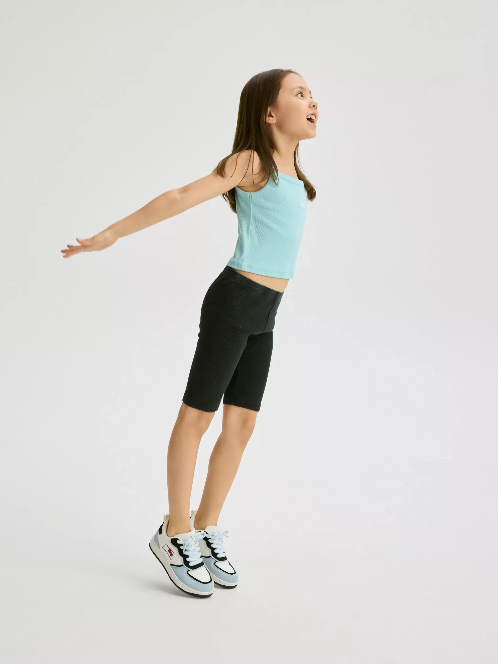 Grey Cotton Rich Biker Shorts, Grey, medium