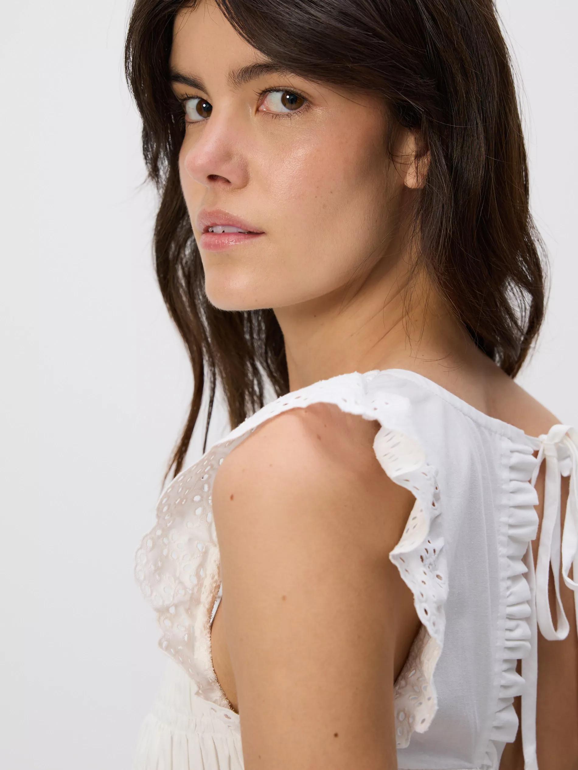 Cream Midi Dress, , large image number 1