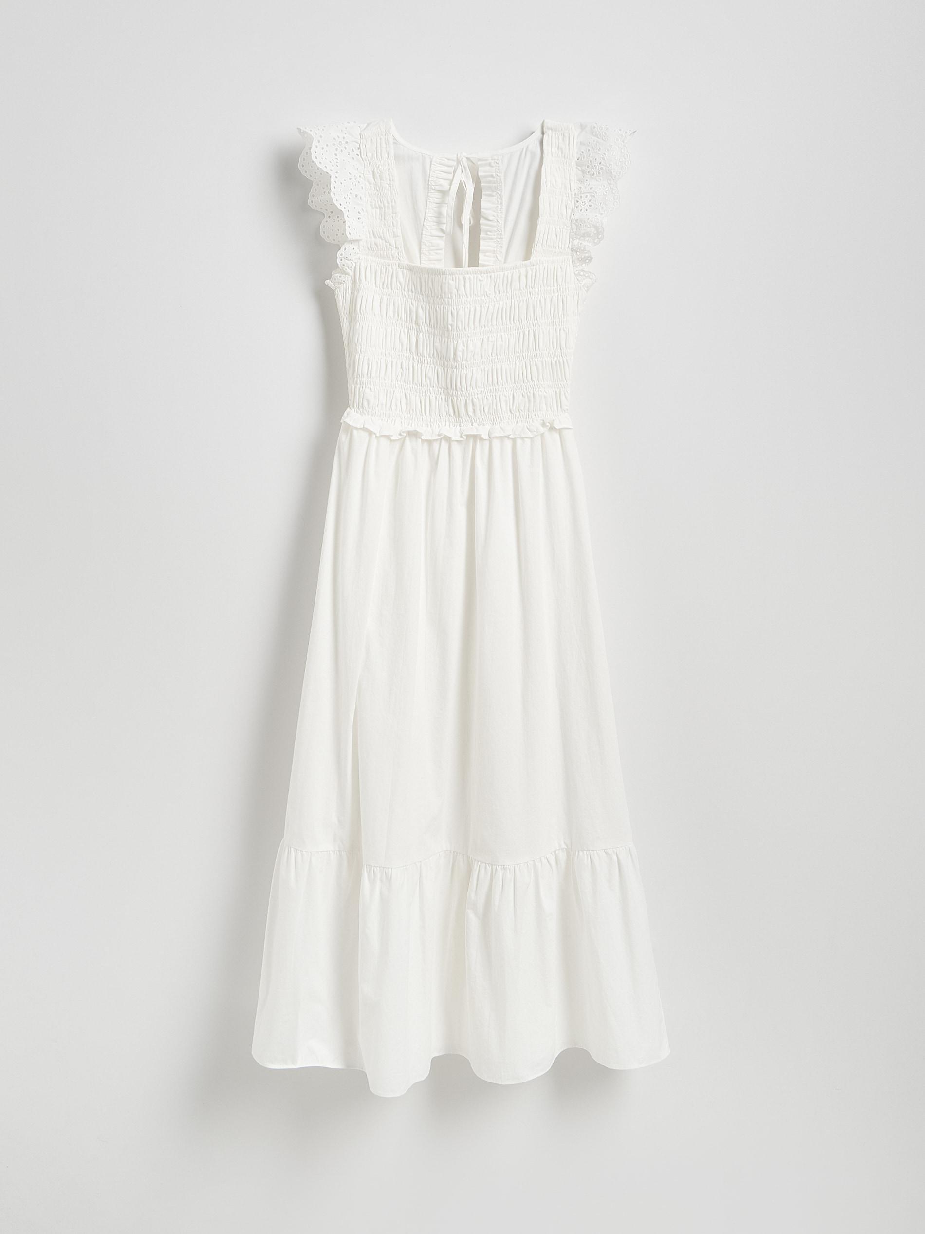 Cream Midi Dress, , large image number 4