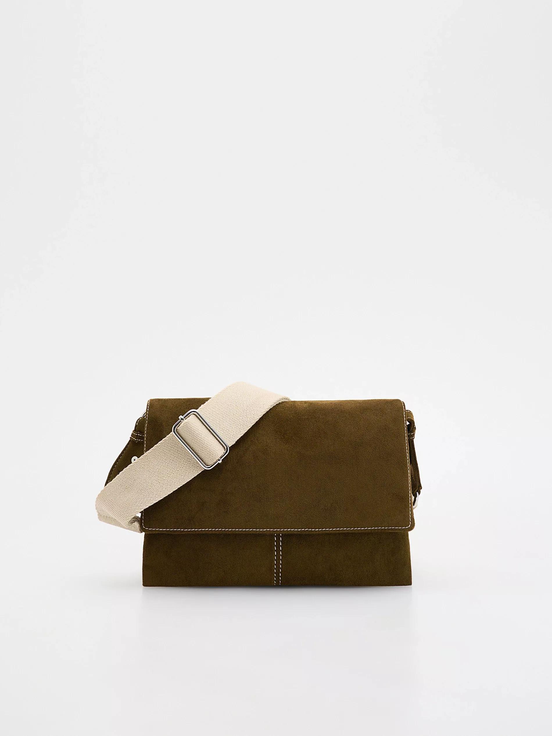 Green Shoulder Bag, Khaki, large image number 0